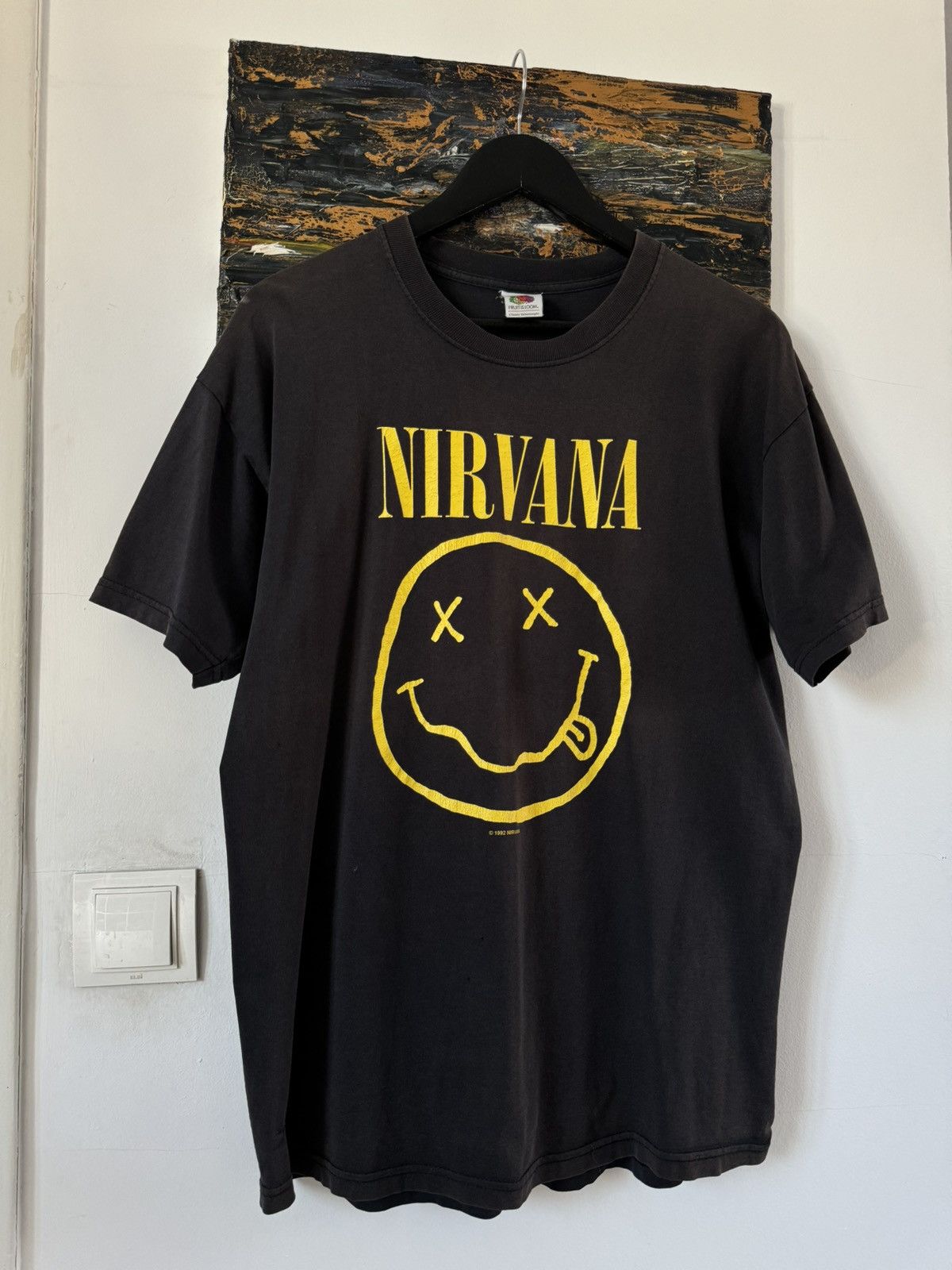 Band Tees × Nirvana × Vintage Vintage 1992 Nirvana Smiley Faded T Shirt Size US L / EU 52-54 / 3 - 2 Thumbnail