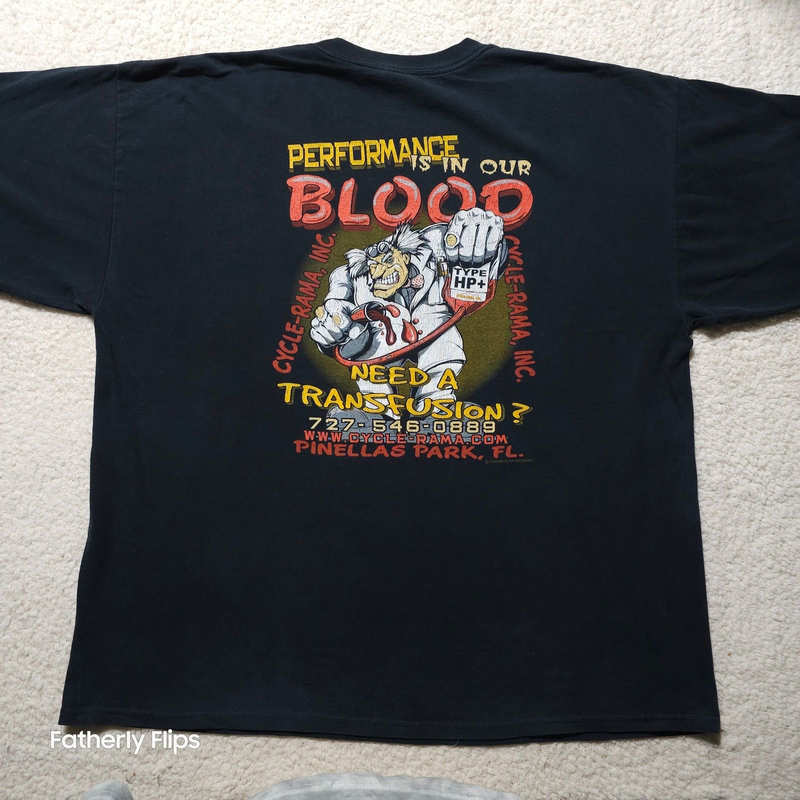 Gildan Vtg 2004 Cycle-Rama Motorcycle T-Shirt 2XL Mad Scientist Size US XXL / EU 58 / 5 - 1 Thumbnail