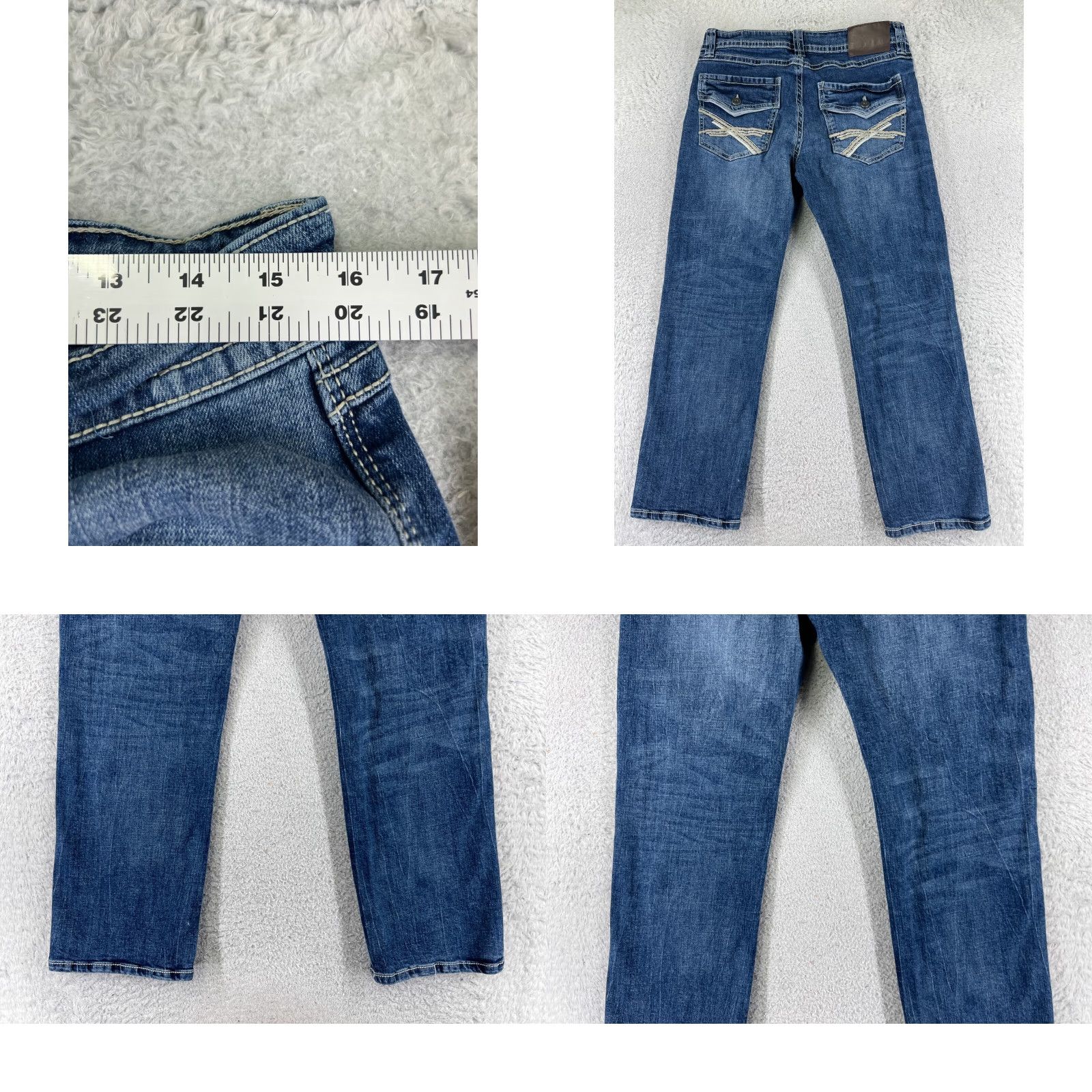 Vintage TK Axel Jeans Men 36 Blue Denim Cotton Blend Embroidered 5-Pocket Design Straight Relaxed 36x32 Size US 36 / EU 52 - 9 Thumbnail