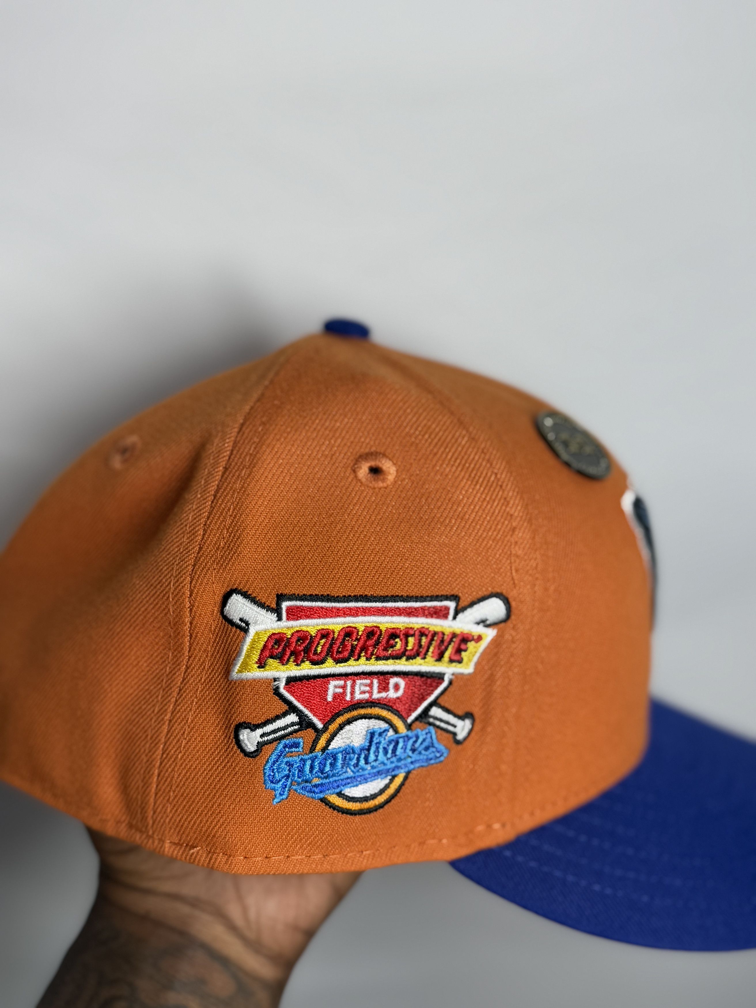 Hat Club × New Era Cleveland Guardians Burnt Orange Royal Gray "7" Size ONE SIZE - 3 Thumbnail
