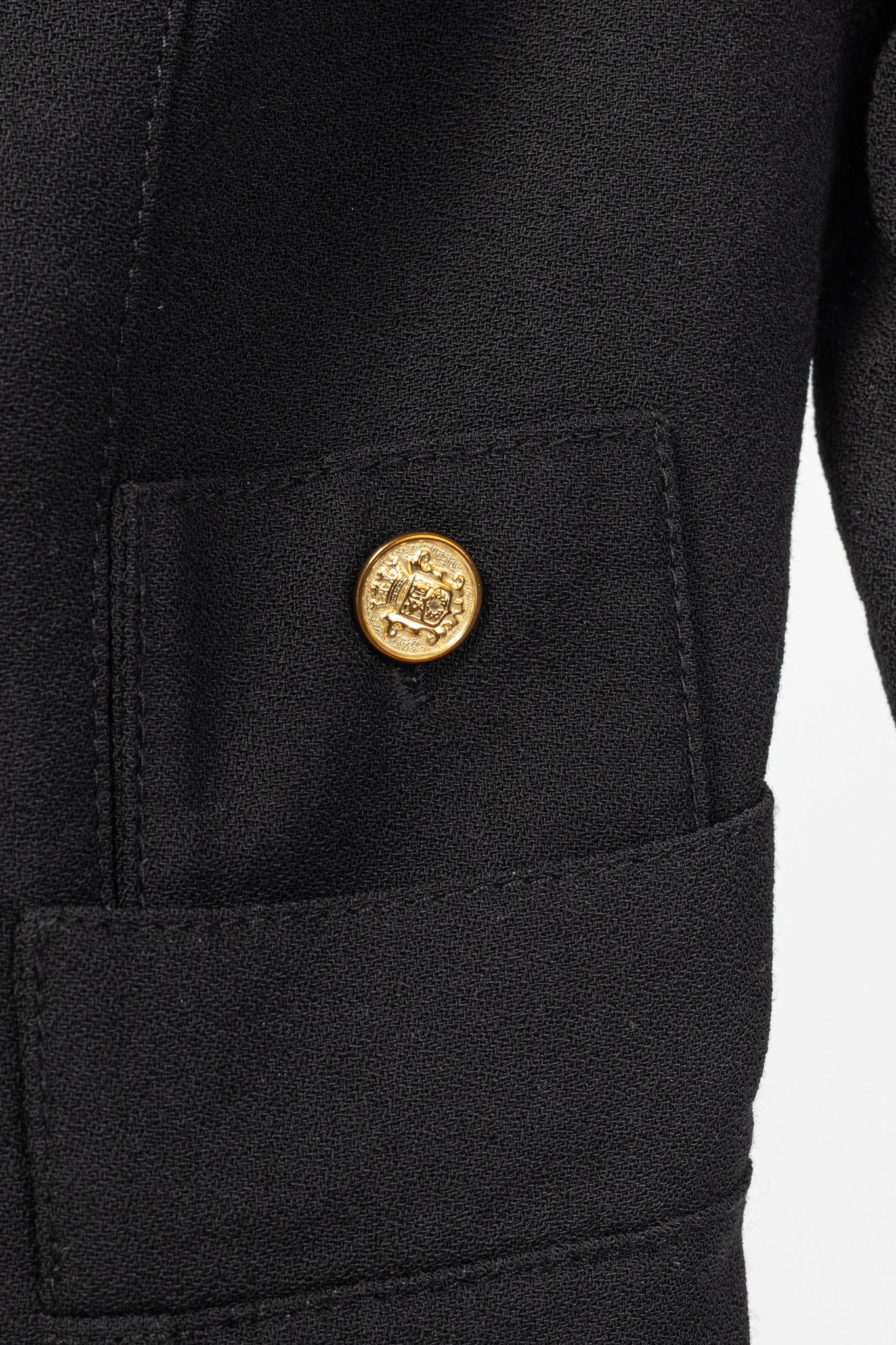 SMYTHE Smythe Duchess Black Single-Breasted Wool Blazer Size S / US 4 / IT 40 - 7 Thumbnail