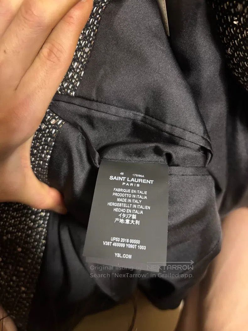 Saint Laurent Paris Saint Laurent Paris Double Breasted Diamond Encrusted Suit Size US M / EU 48-50 / 2 - 4 Thumbnail