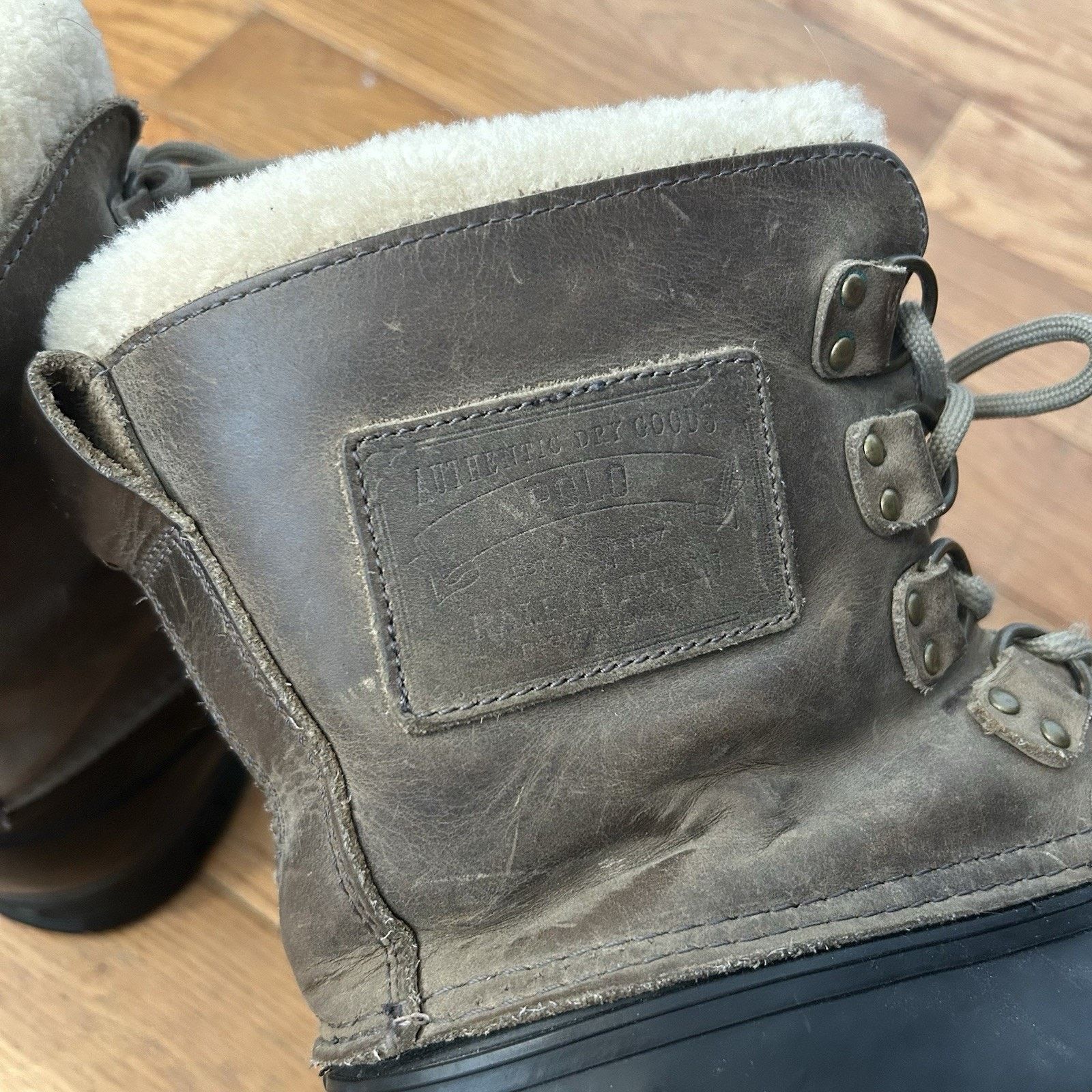 Polo Ralph Lauren × Vintage Landen Leather Shearling Lamb Trim Duck Boots Size 11 Size US 11 / EU 44 - 3 Thumbnail