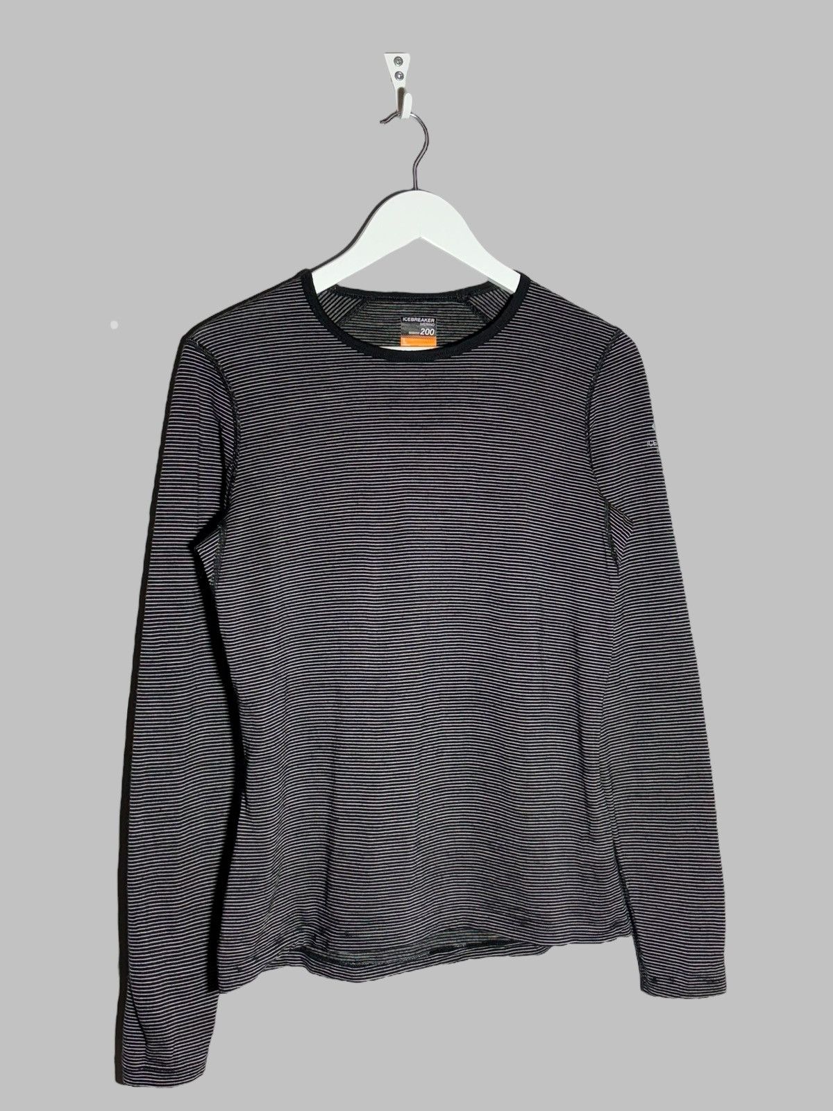 Icebreaker Icebreaker Merino 200 Bodyfit Striped Base Layer Sweater Size L / US 10 / IT 46 - 1 Thumbnail