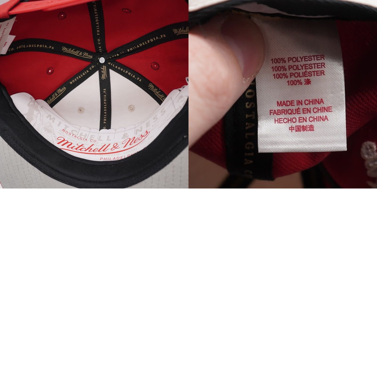 Mitchell & Ness Mitchell & Ness Miami Heat Hat Mens OS Red Cream Liberty Fit Snapback HY9163 Size ONE SIZE - 8 Thumbnail
