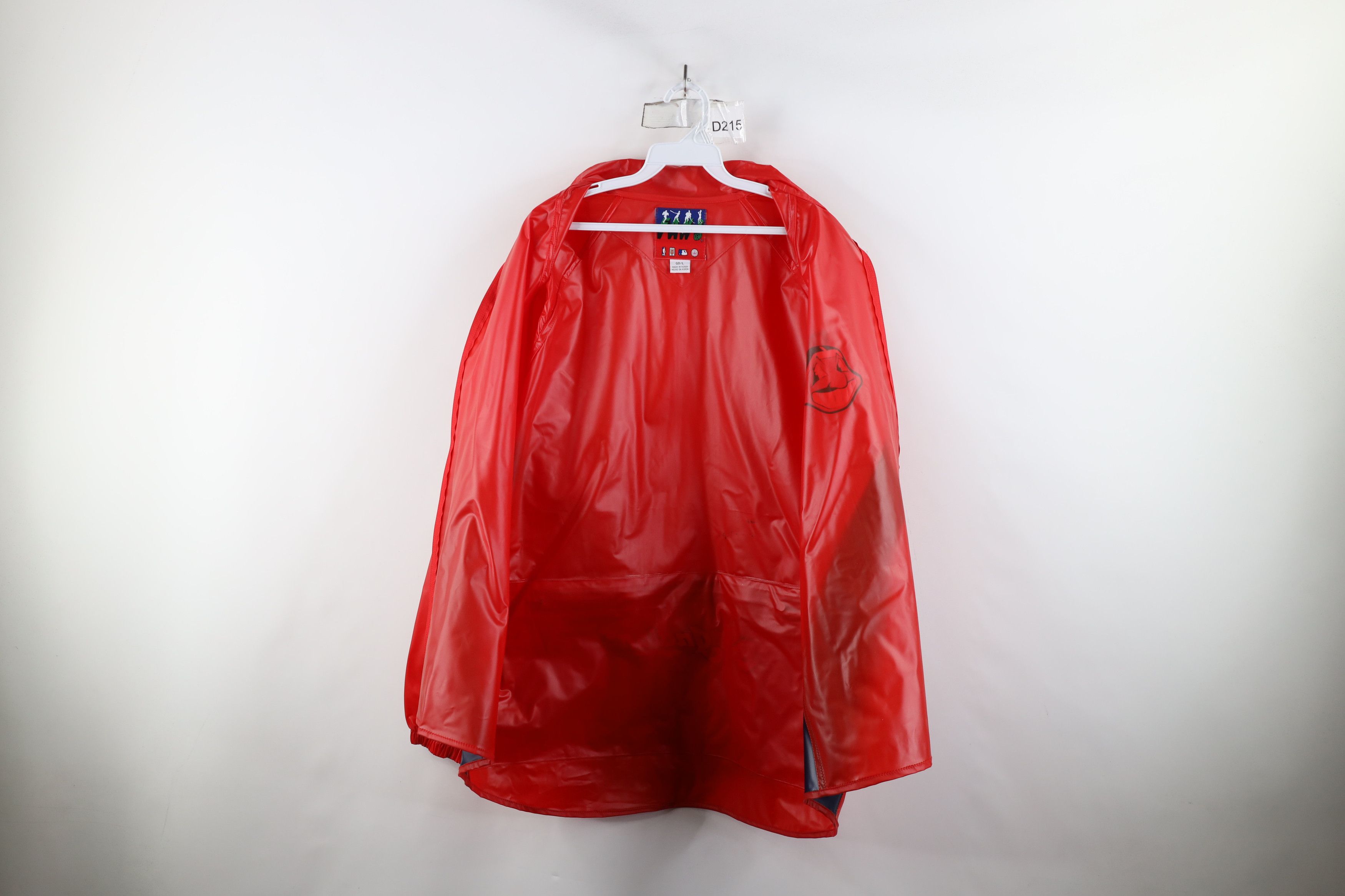 Vintage Vintage 90s Wahoo Cleveland Indians Packable Rain Jacket Red Size US L / EU 52-54 / 3 - 9 Thumbnail
