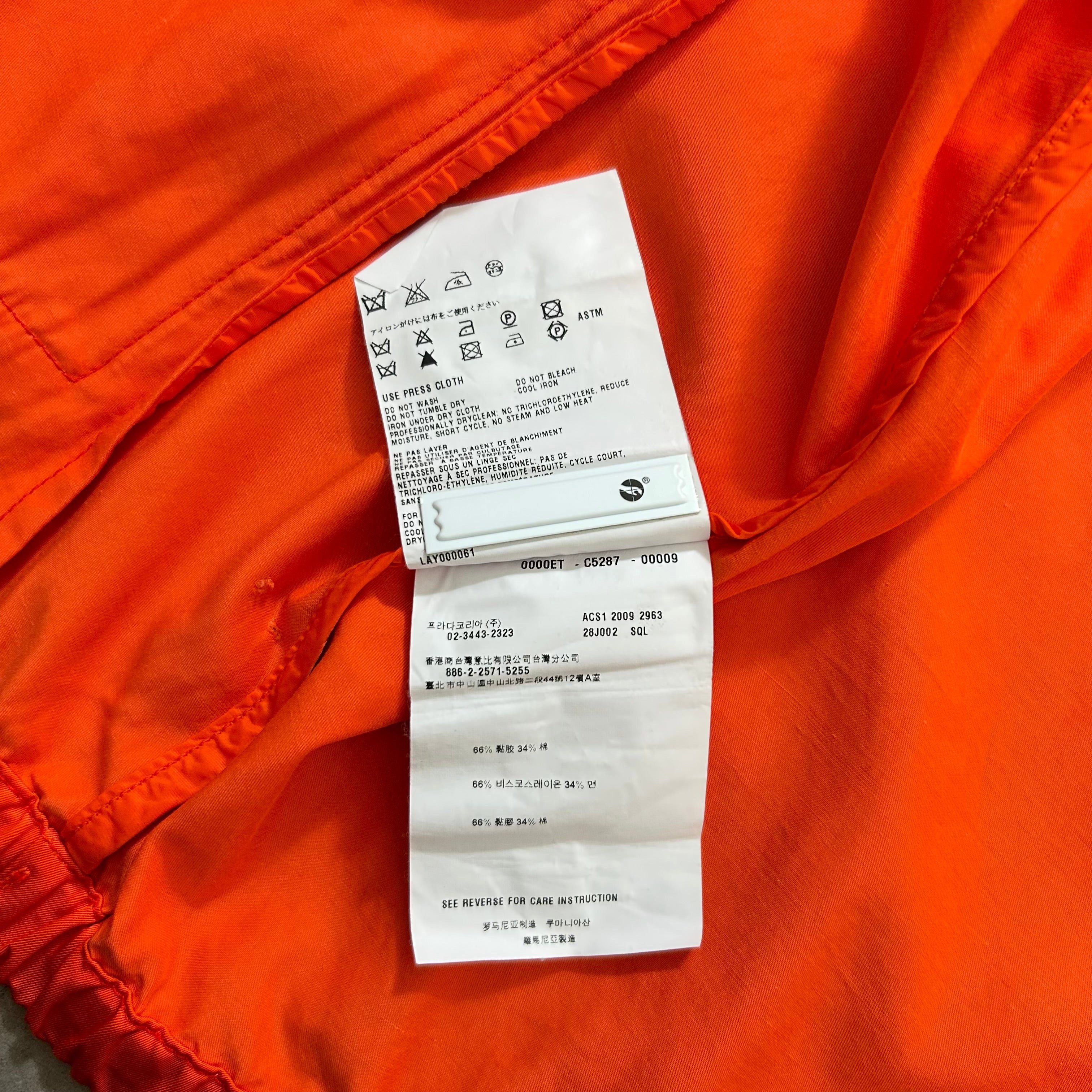 Prada Prada Orange Technical Jacket Size US S / EU 44-46 / 1 - 9 Thumbnail