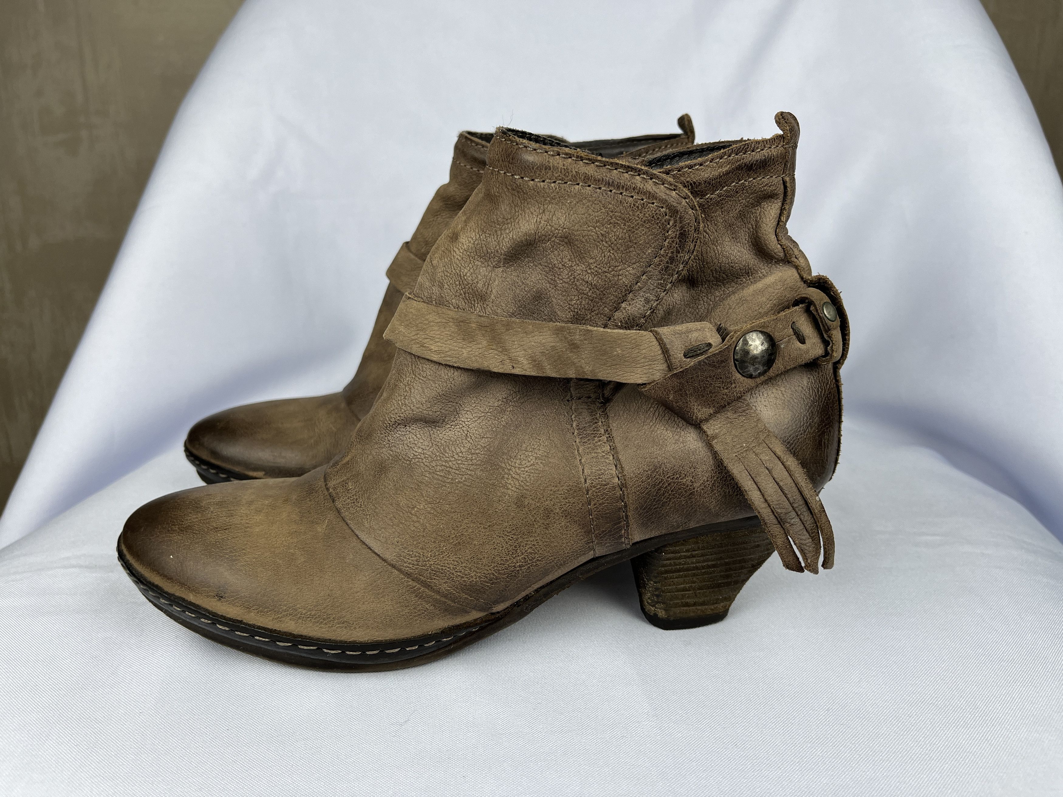 A.S.98 Airstep A. S. 98 Zip Heels Ankle Boots Leather US 8.5-9 Size US 9 / IT 39 - 1 Thumbnail