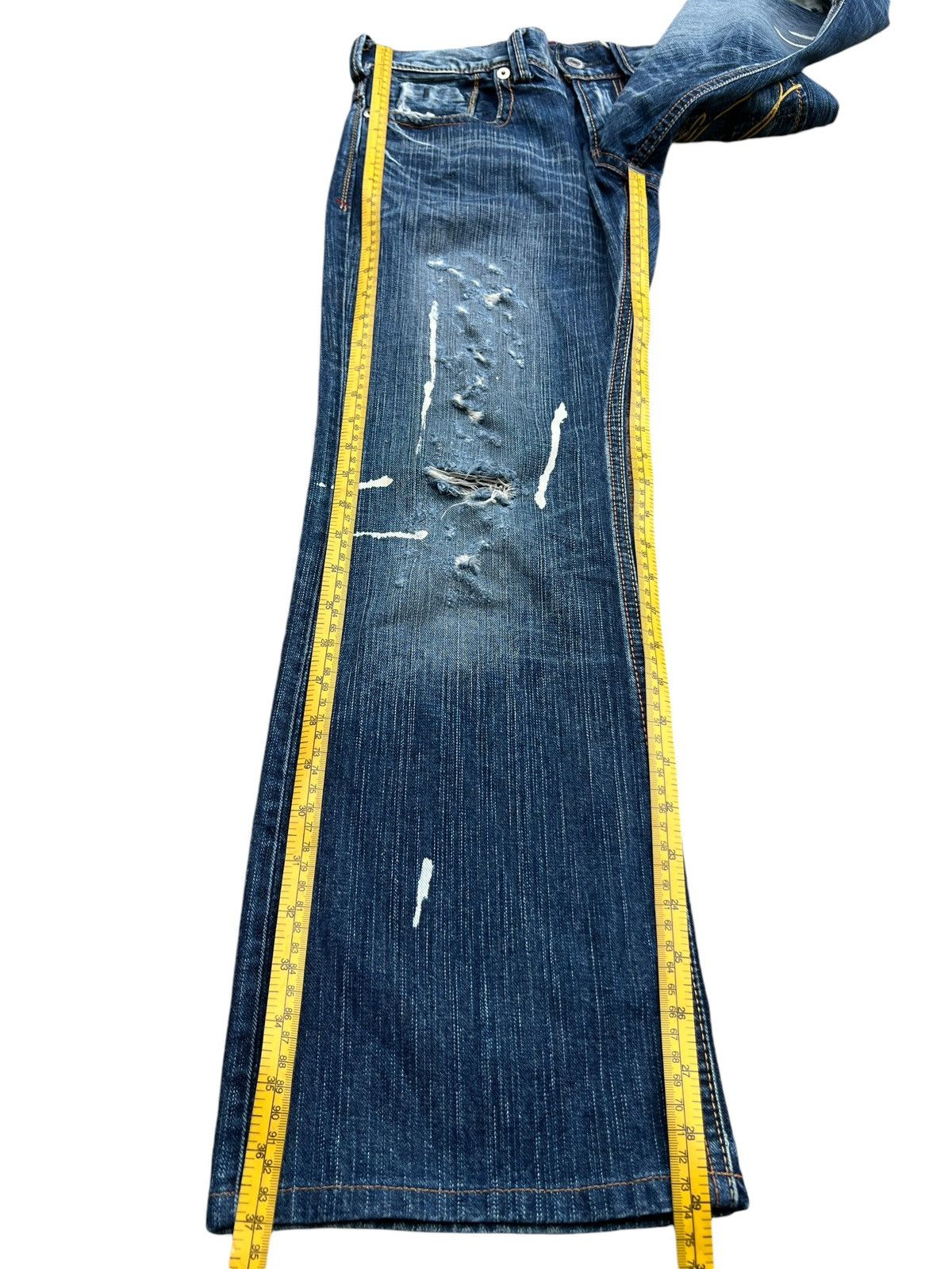 Japanese Brand Liberto Japan Paint Splatter Distressed Denim Jeans 30x27 Size 30" / US 8 / IT 44 - 14 Thumbnail