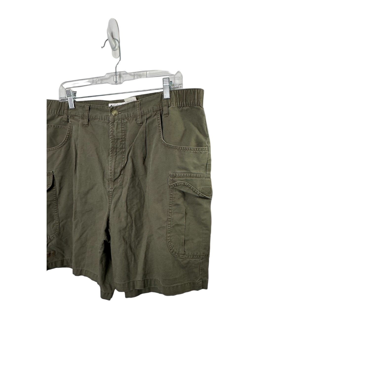 Columbia Columbia Olive Green 7.5" Cargo Shorts Men's 36 100% Cotton Size US 36 / EU 52 - 3 Thumbnail