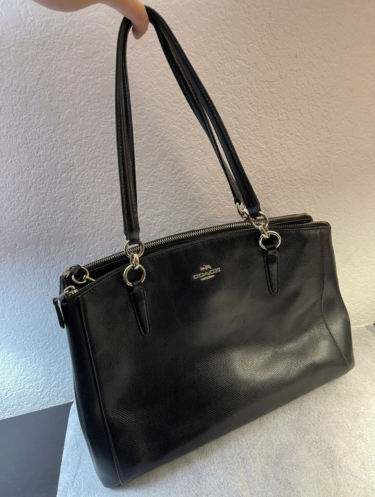 Coach Coach Black Leather Large Christie Carryall Satchel Size ONE SIZE - 2 Thumbnail