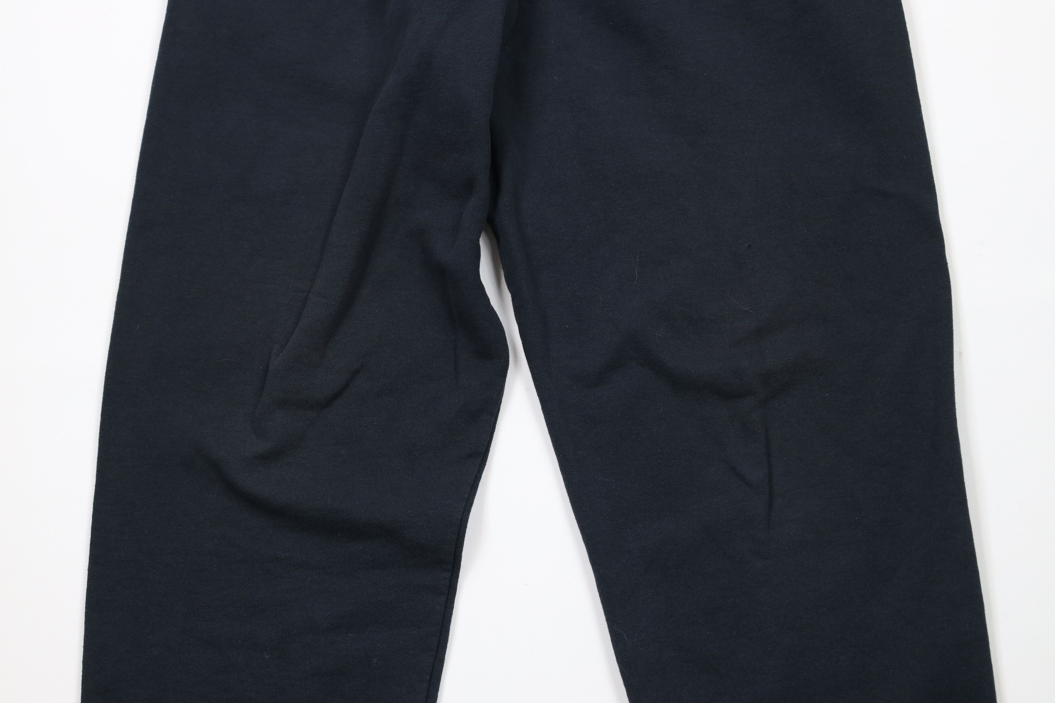 Vintage Vintage 90s Streetwear Blank Cuffed Sweatpants Joggers Black Size US 34 / EU 50 - 3 Thumbnail