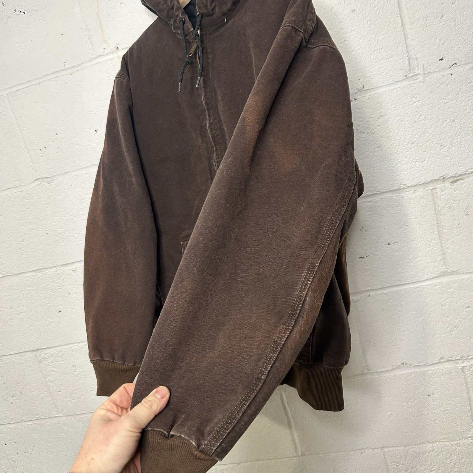 Carhartt Vintage Carhartt Hooded Active Jacket “Dark Brown” WJ130 DKB Size XL / US 12-14 / IT 48-50 - 6 Thumbnail