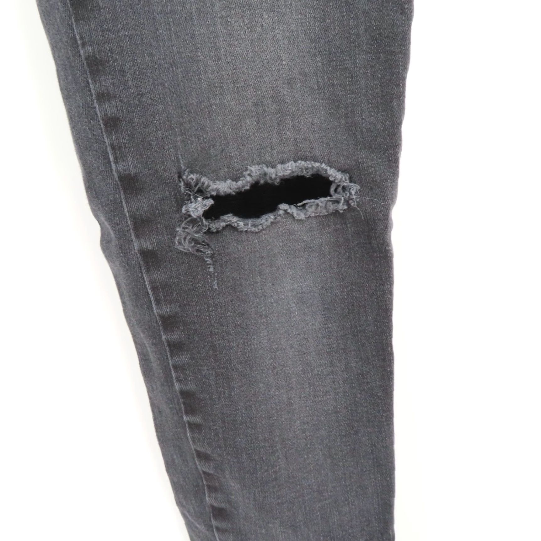 Anine Bing ANINE BING Womens Jeans 27 Gray Black Ankle Zip Distressed Denim Pants Size 27" / US 4 / IT 40 - 6 Thumbnail