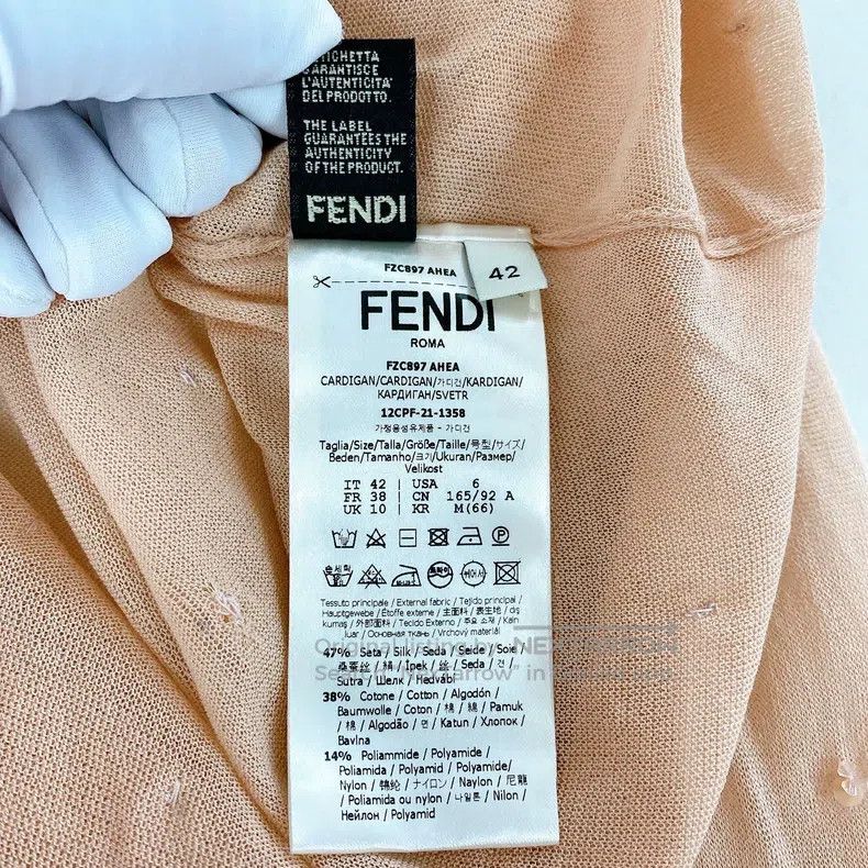 Fendi Fendi Women's Beige Cardigan Size S / US 4 / IT 40 - 7 Thumbnail