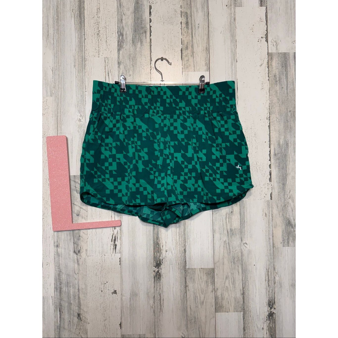 Other JoyLab Green Geometric Active Shorts Women’s XL High Waist W Size 38" / US 16 / IT 52 - 4 Thumbnail