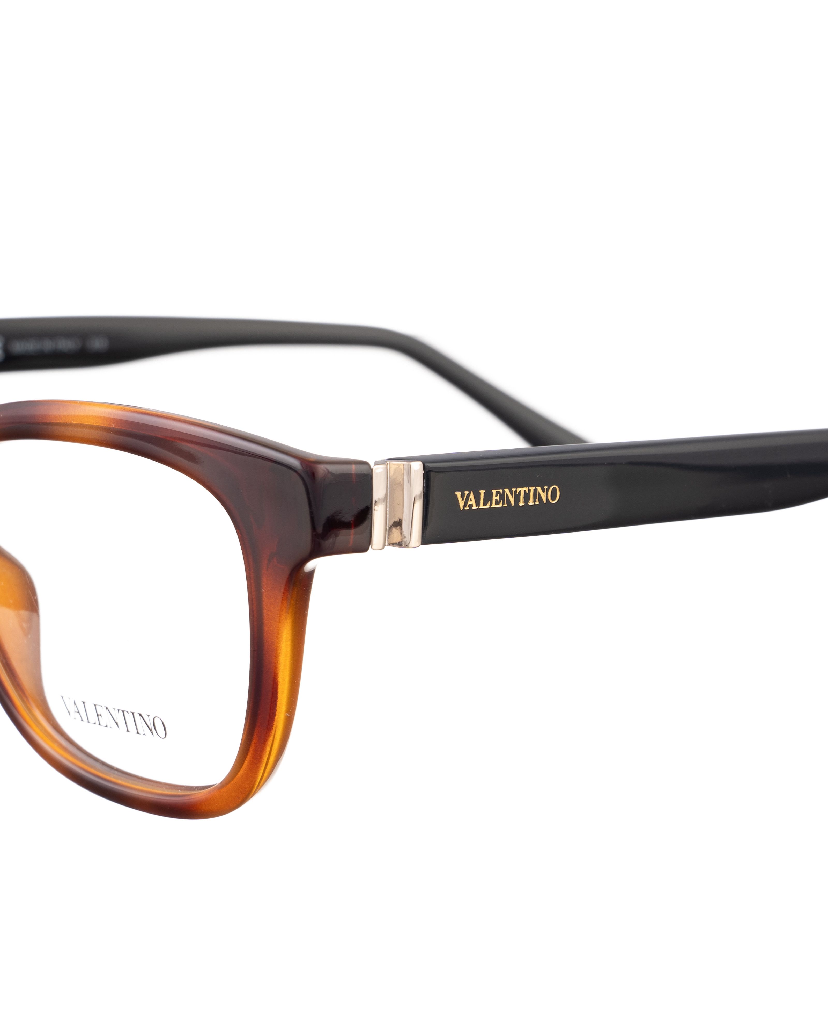 Valentino Valentino 00s Black & Havana Nerd Glasses Size ONE SIZE - 3 Thumbnail