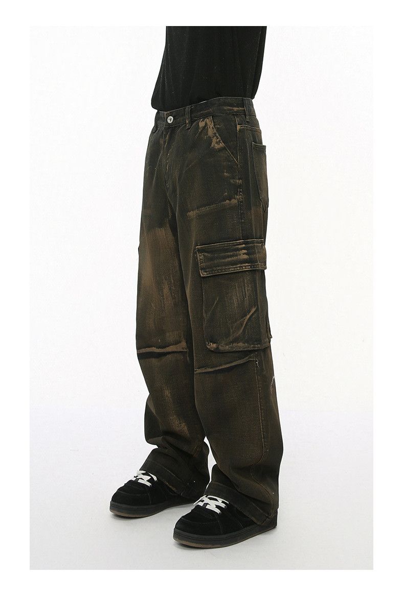 Japanese Brand × Jean Street retro multi-pocket distressed workwear jeans Size US 32 / EU 48 - 4 Thumbnail