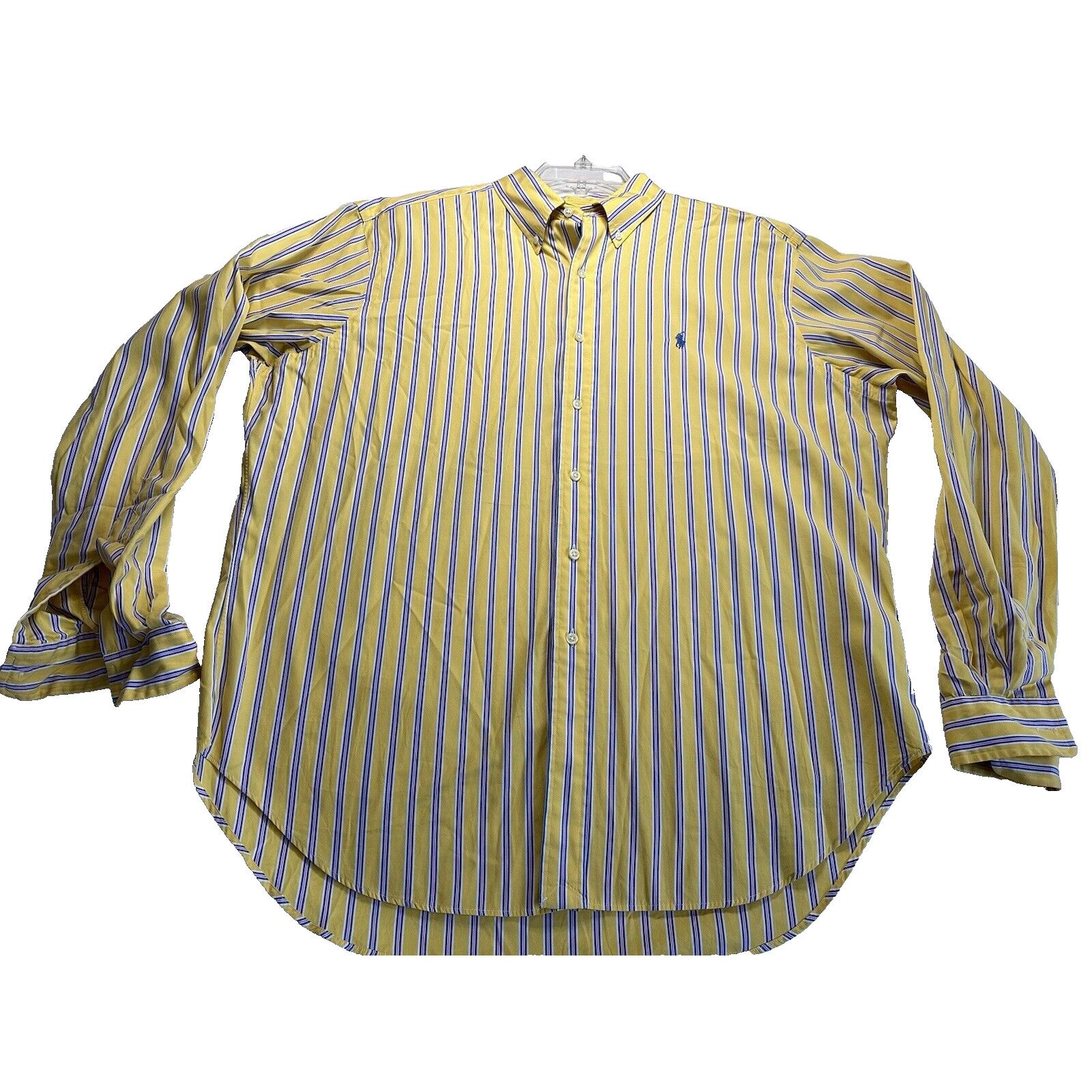 Ralph Lauren Ralph Lauren Custom Fit, Button XL Shirt Yellow Striped/Pony Size US XL / EU 56 / 4 - 1 Thumbnail
