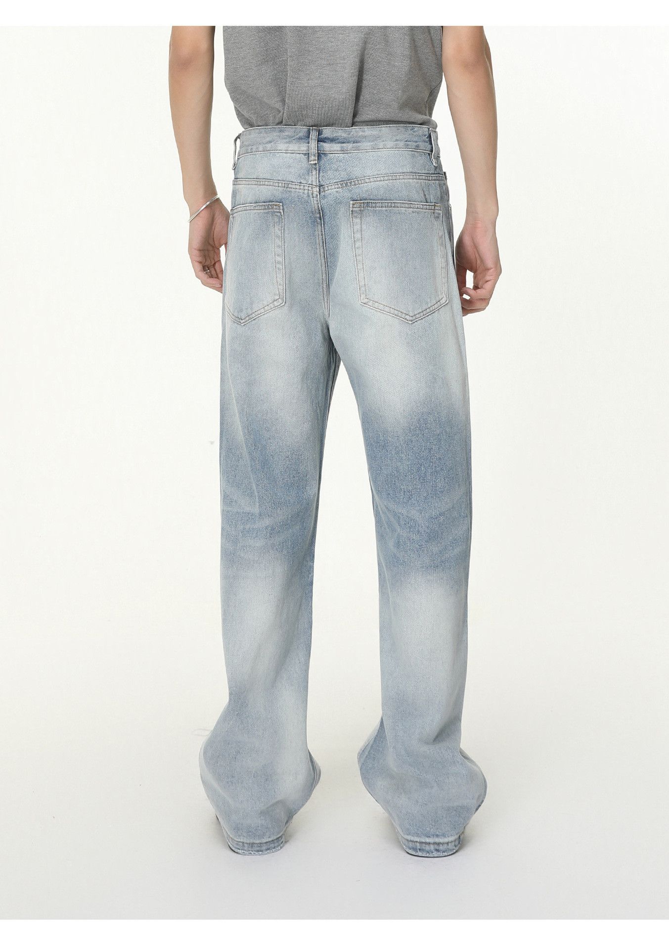 Japanese Brand Japanese style vintage distressed wide-leg washed jeans Size US 34 / EU 50 - 4 Thumbnail
