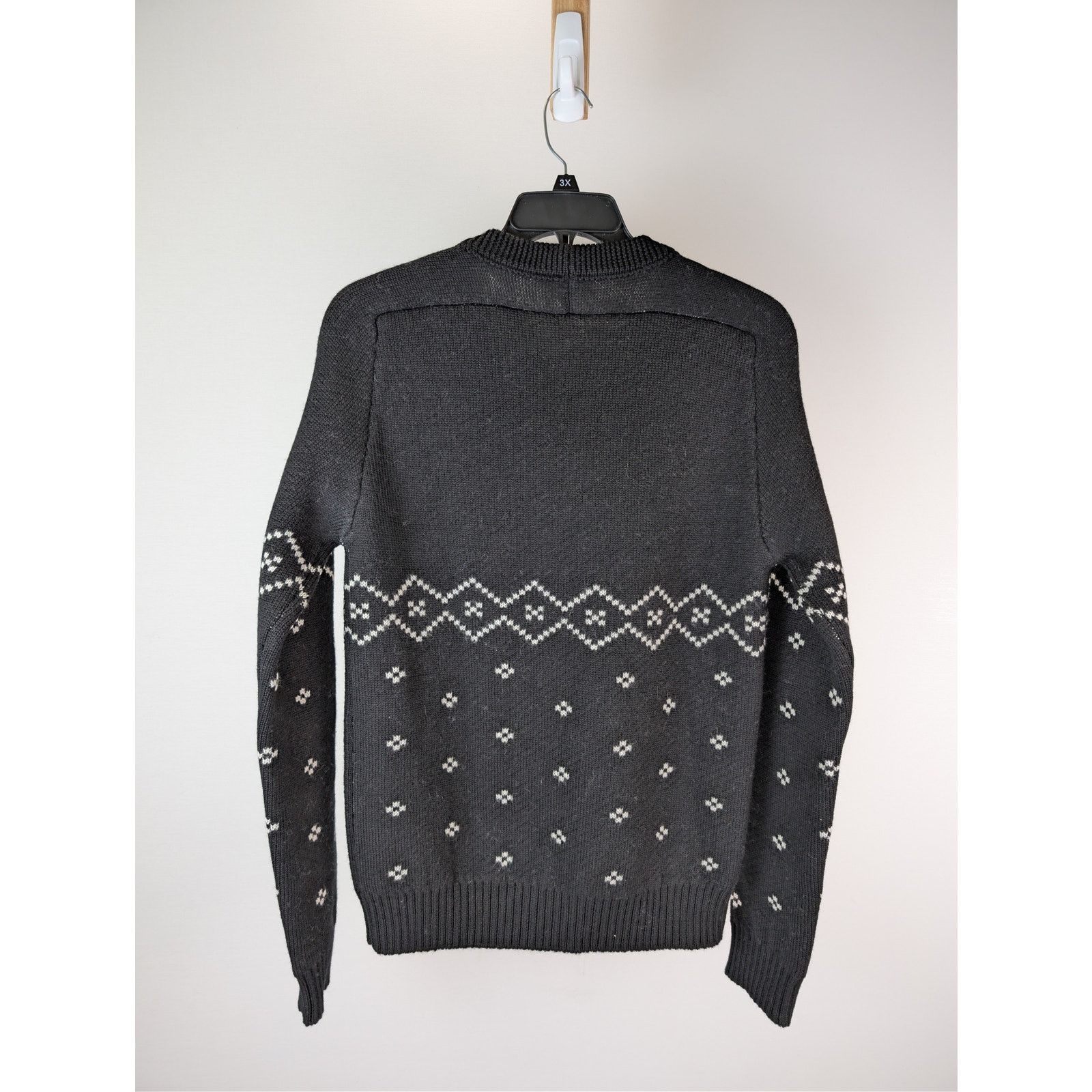 Saint Laurent Paris o1rshd1 Nordic Knit Wool Reindeer Sweater in Black M Size US M / EU 48-50 / 2 - 16 Thumbnail