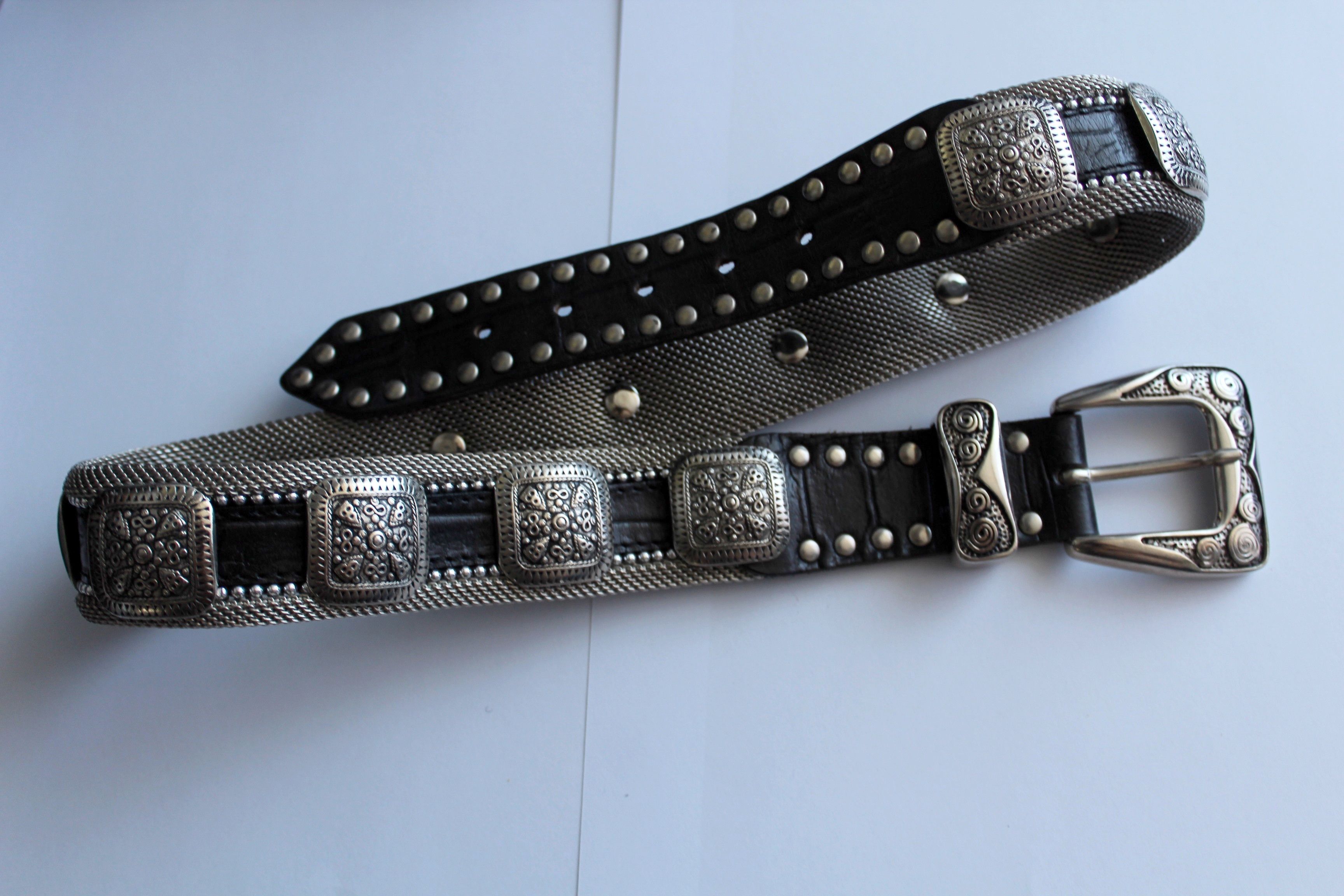 Italian Designers NANNI LEATHER / METAL BELT Made in Italy Italian Designers NANNI LEATHER / METAL BELT Made in Italy
