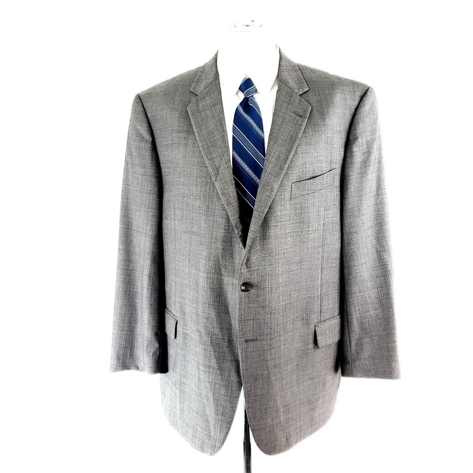 Joseph Abboud Joseph Abboud Tellegno 1900 Super 120s Wool 2 Button Blazer Size 44R - 3 Thumbnail