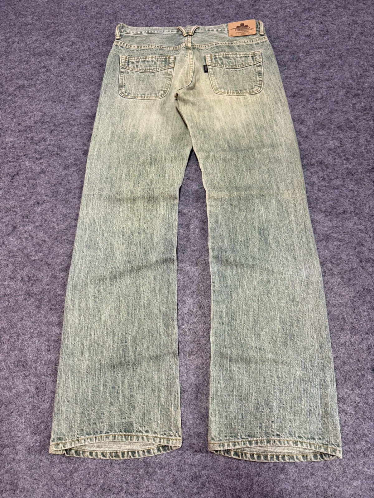 Blue Blue Japan × Hoodlamb × Japanese Brand Circulation Japan Hemp denim blend Weed Dyed Flared Jeans Size US 32 / EU 48 - 2 Thumbnail