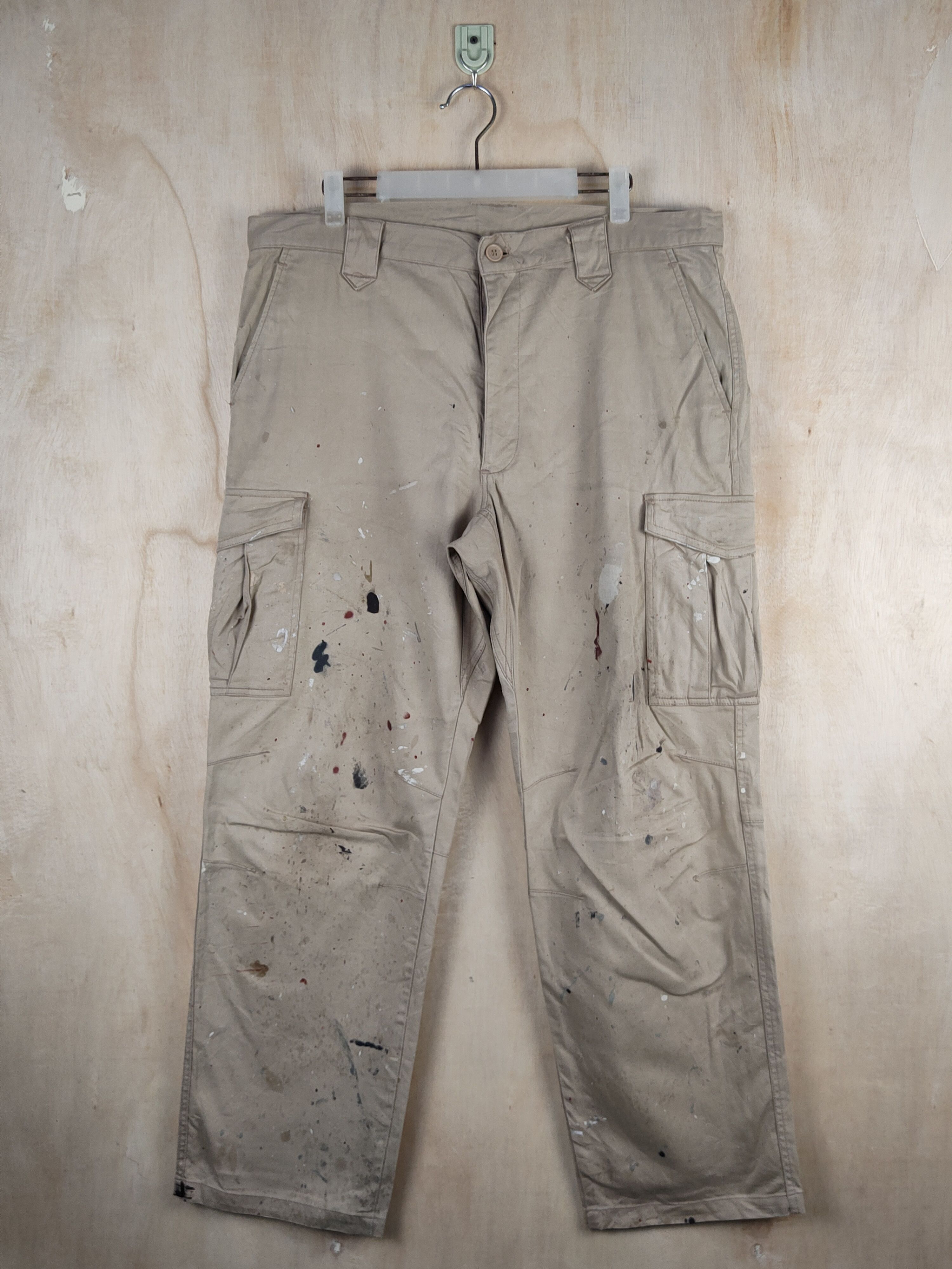 Japanese Brand Japanese Brand Beige Multipocket Tactical Cargo Pants #S2408 Size US 38 / EU 54 - 1 Thumbnail