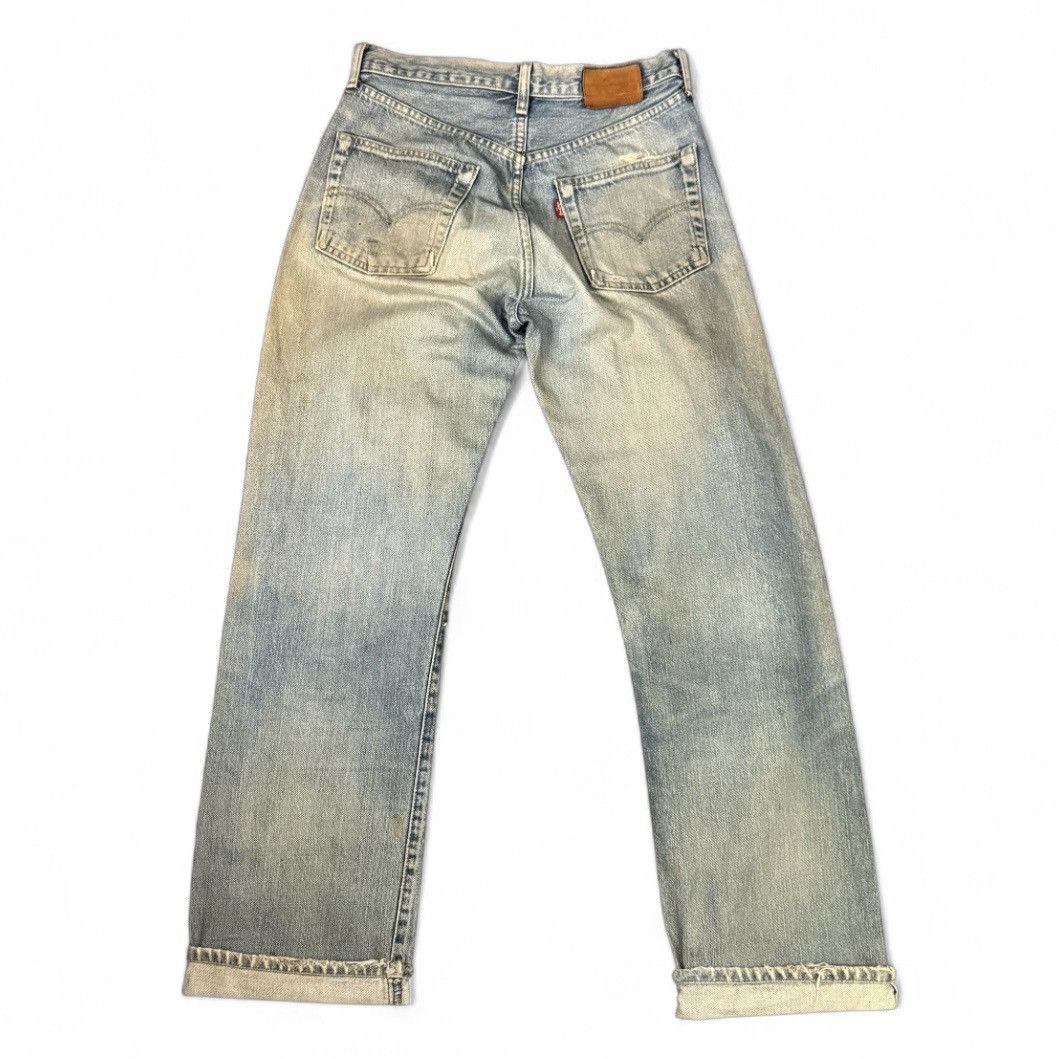 Levi's Vintage Clothing Levis E 503BXX 1992 Distressed Mud Selvedge 1970 Aging Denim Size US 30 / EU 46 - 2 Thumbnail