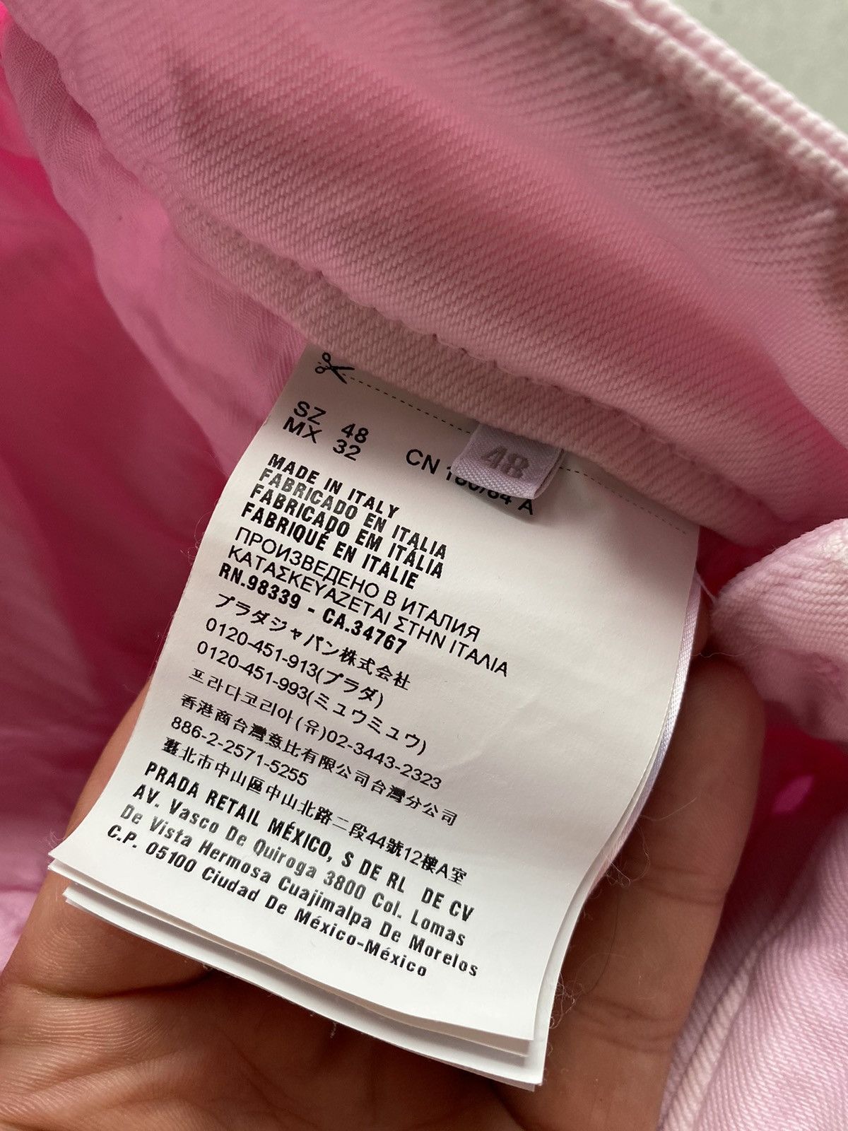 Prada Prada cropped Pleated Cotton-Twill Trousers pants pink Size US 32 / EU 48 - 9 Thumbnail