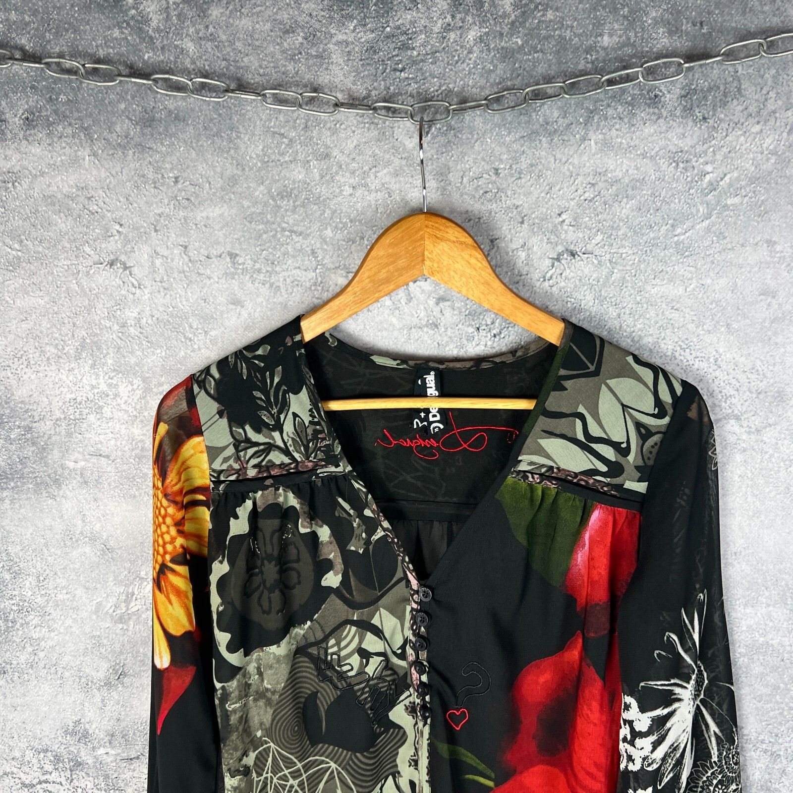 Desigual Desigual Blouse Women's Size S Multicolor Long Sleeve ` Size S / US 4 / IT 40 - 2 Thumbnail
