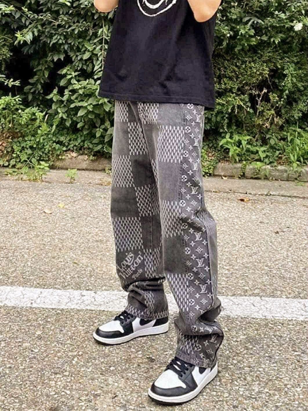 Louis Vuitton Louis Vuitton Nigo Grey Giant Damier Monogram Jeans Size US 30 / EU 46 - 1 Thumbnail