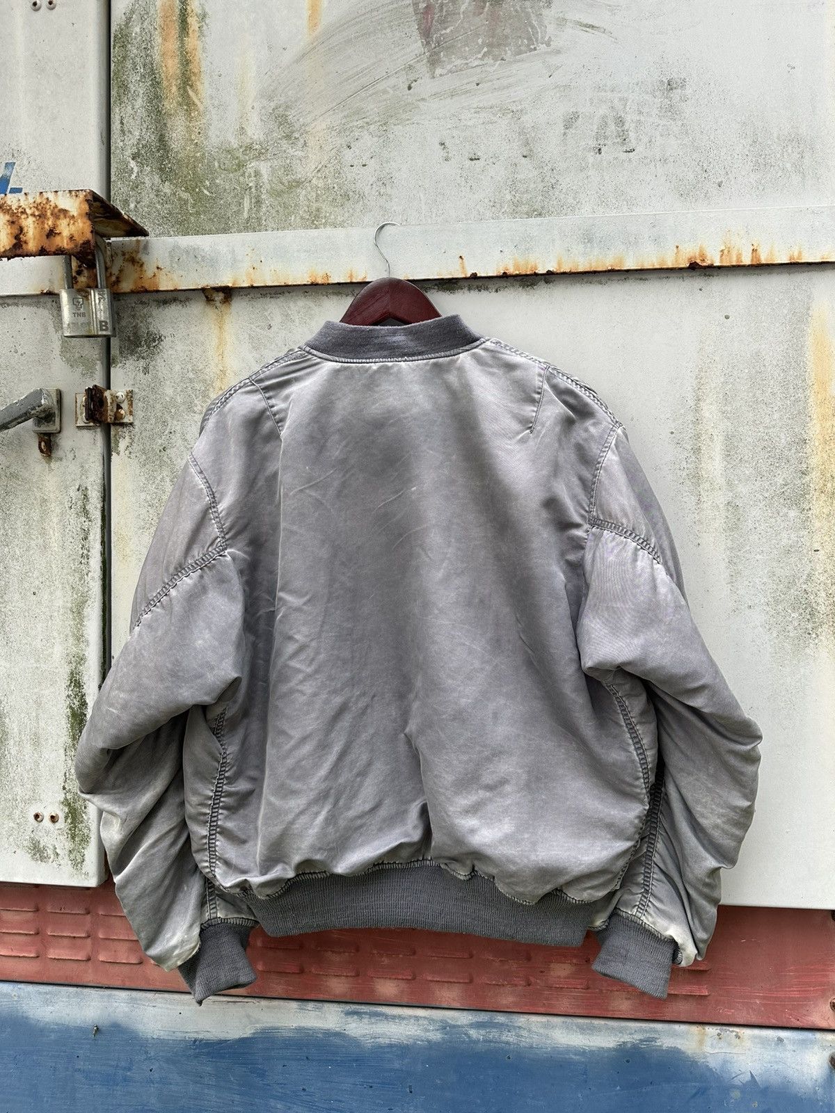 Vintage 🪖Vintage Faded Spinash MA-1 Man Intermediate Bomber Jacket Size US L / EU 52-54 / 3 - 8 Thumbnail