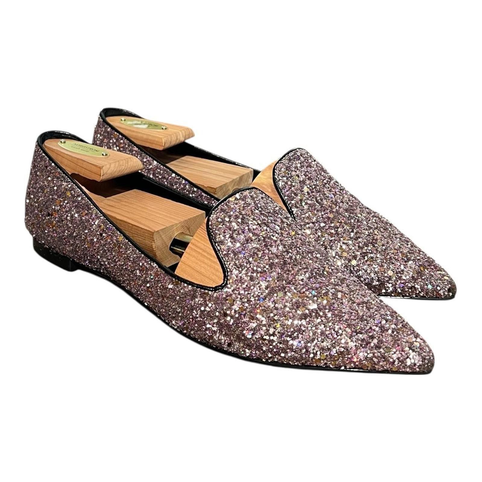 Other Vintage Pollice Lee Beatrice Slippers Light Pink Glitter Size US 8.5 / IT 38.5 - 6 Thumbnail