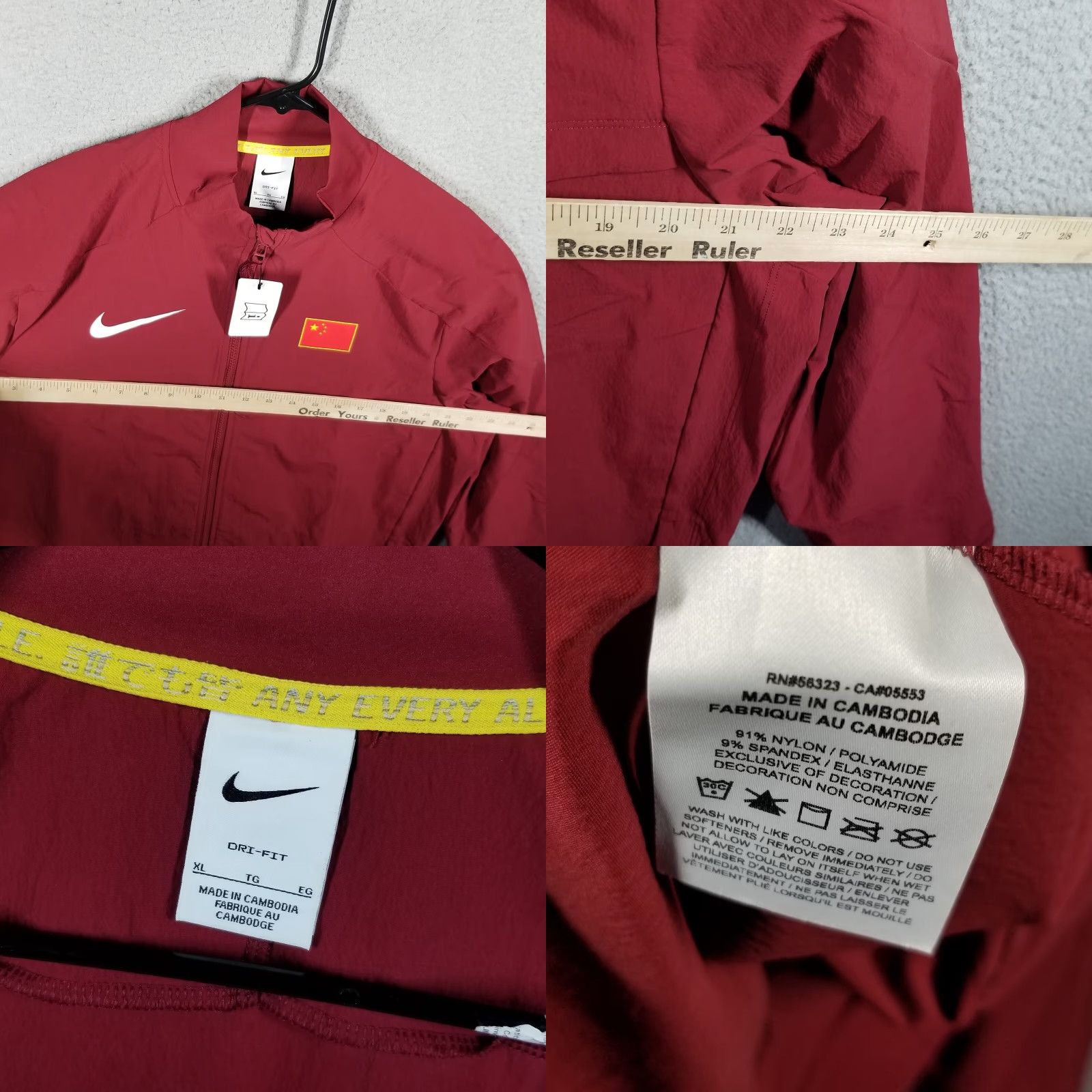 Nike Nike Pro Elite Track Jacket XL Men China 2024 Olympics Activewear Sportswear Red Size US XL / EU 56 / 4 - 8 Thumbnail