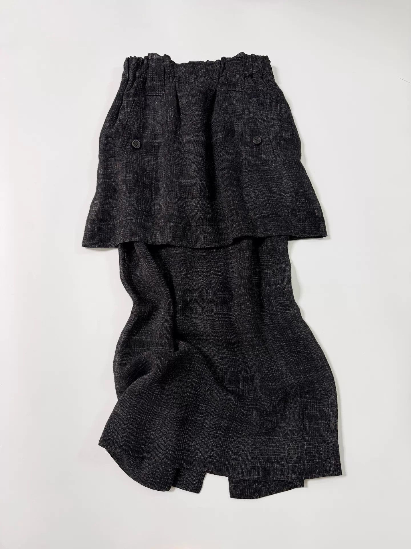 Issey Miyake Issey Miyake 1996 Permanent Double Linen Bamboo Skirt M Size 27" / US 4 / IT 40 - 2 Thumbnail