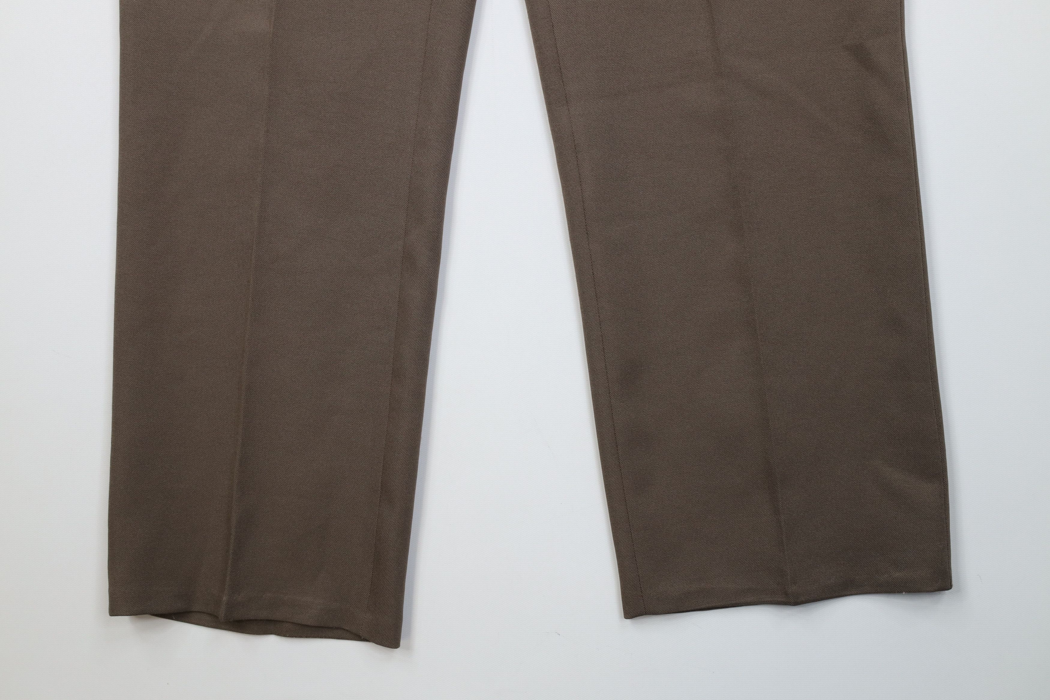 Vintage Vintage 70s Streetwear Flared Wide Leg Chino Pants Brown Size US 34 / EU 50 - 4 Thumbnail