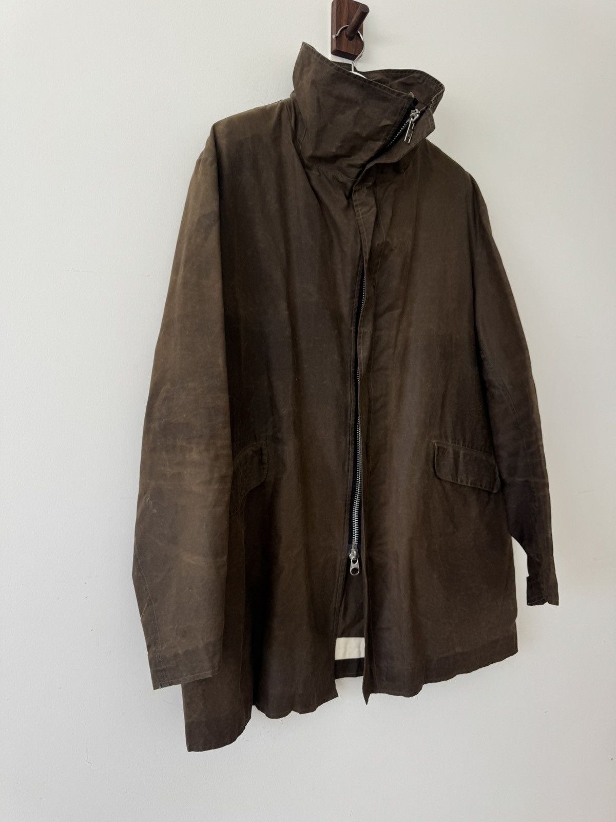 Paul Harnden Shoemakers Paul Harnden Zip Up Waxed Mac Jacket Size US XL / EU 56 / 4 - 3 Thumbnail
