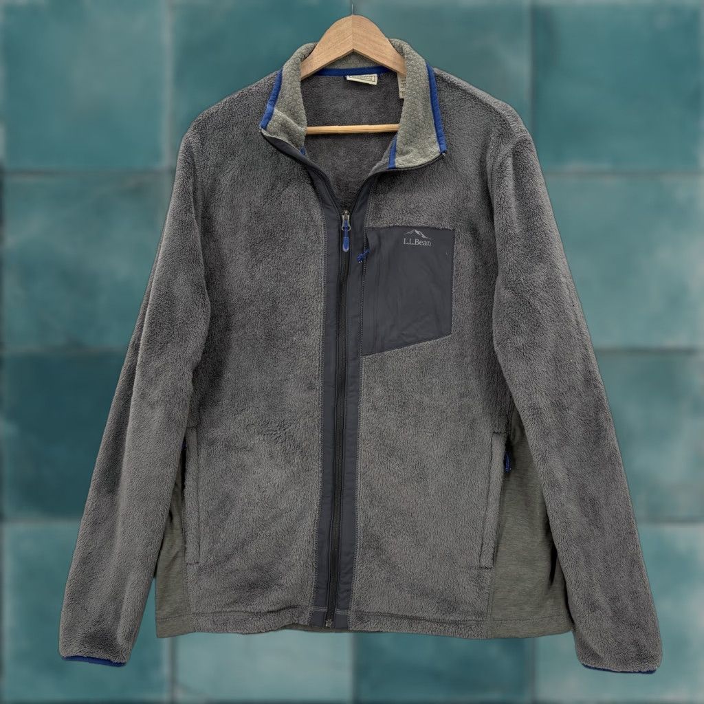 Vintage L.L.Bean Adventure Hybrid Fleece Full-Zip Jacket Mens LT Gray Outdoor Size US L / EU 52-54 / 3 - 1 Thumbnail
