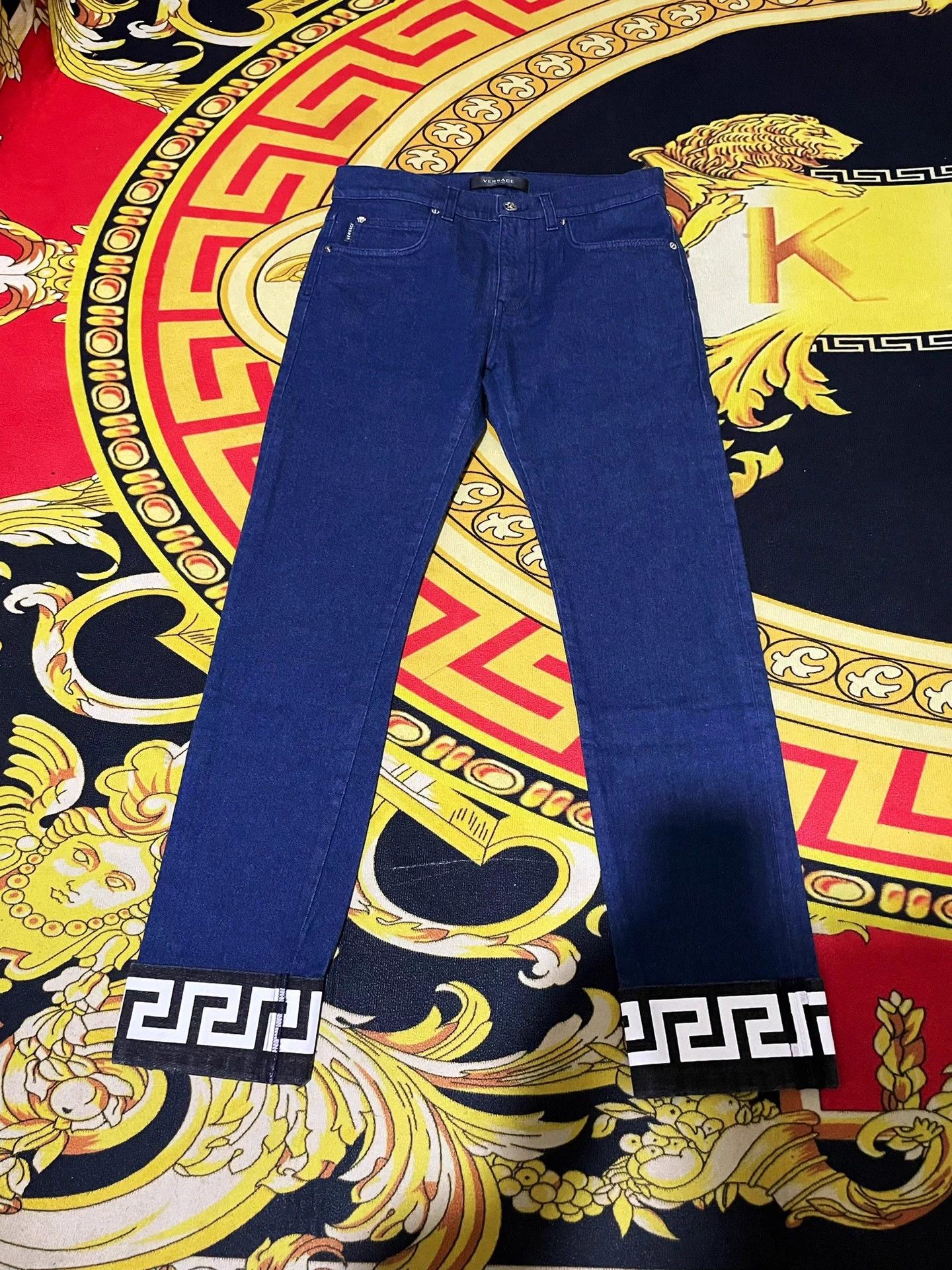 Versace Versace Main Line Limited Poster Whirlpool Jeans Size US 30 / EU 46 - 1 Thumbnail