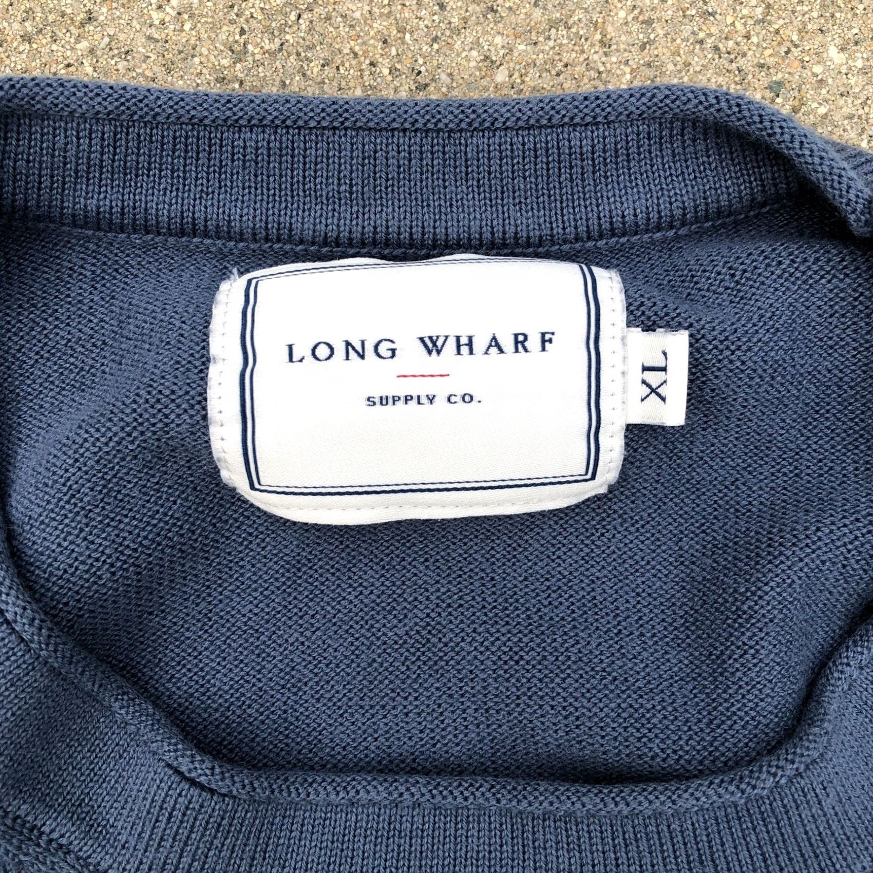 Vintage Long Wharf Supply Co Knit Pullover Sweatshirt Men XL Blue Long Sleeve Crew Size US XL / EU 56 / 4 - 3 Thumbnail