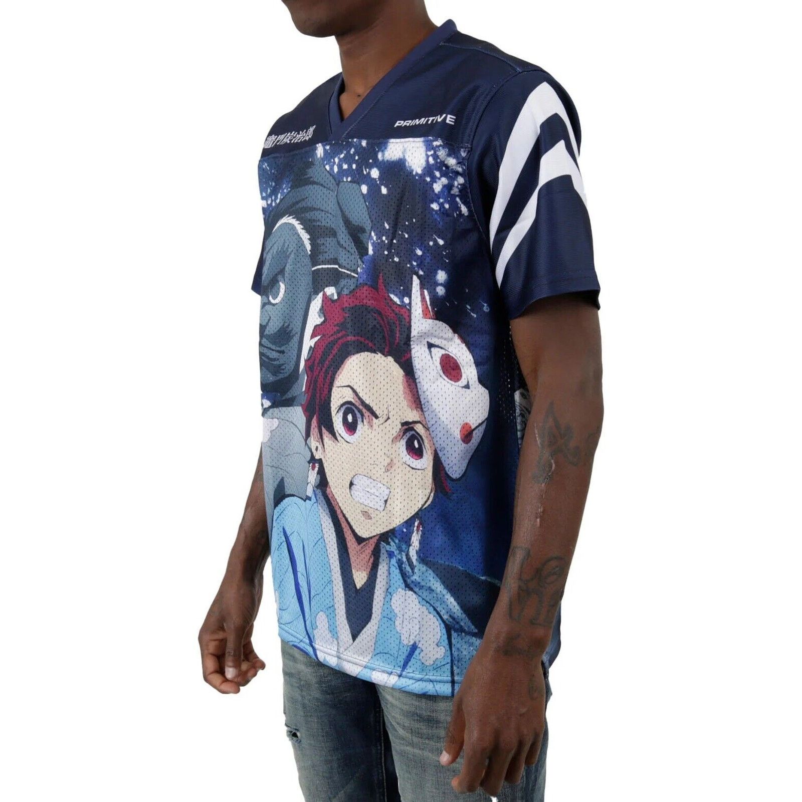 Primitive Primitive Men's X Demon Slayer Tanjiro Mesh Jersey Shirt Size US L / EU 52-54 / 3 - 4 Thumbnail