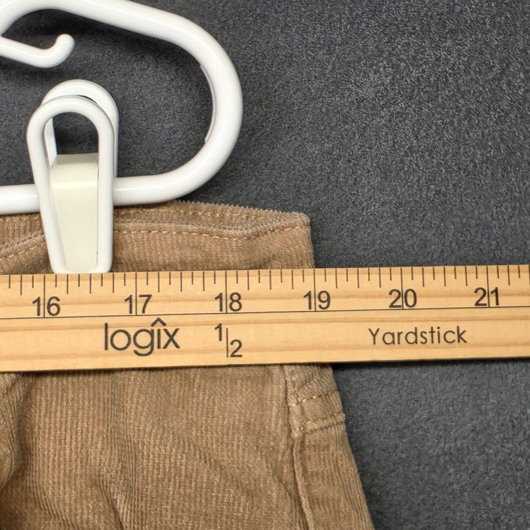 Vintage Woman Within Pants Womens 20W Beige Fine Wale Corduroy Straight Leg Stretch Size 42" / US 20 - 6 Thumbnail