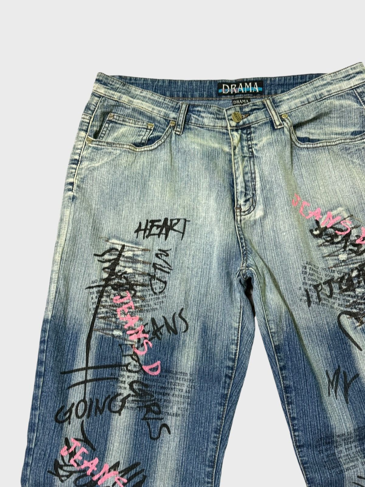 Hysteric Glamour FLARE DRAMA JEANS PRINTED DESIGN BOOT CUT STRETCHABLE JEANS Size US 34 / EU 50 - 4 Thumbnail