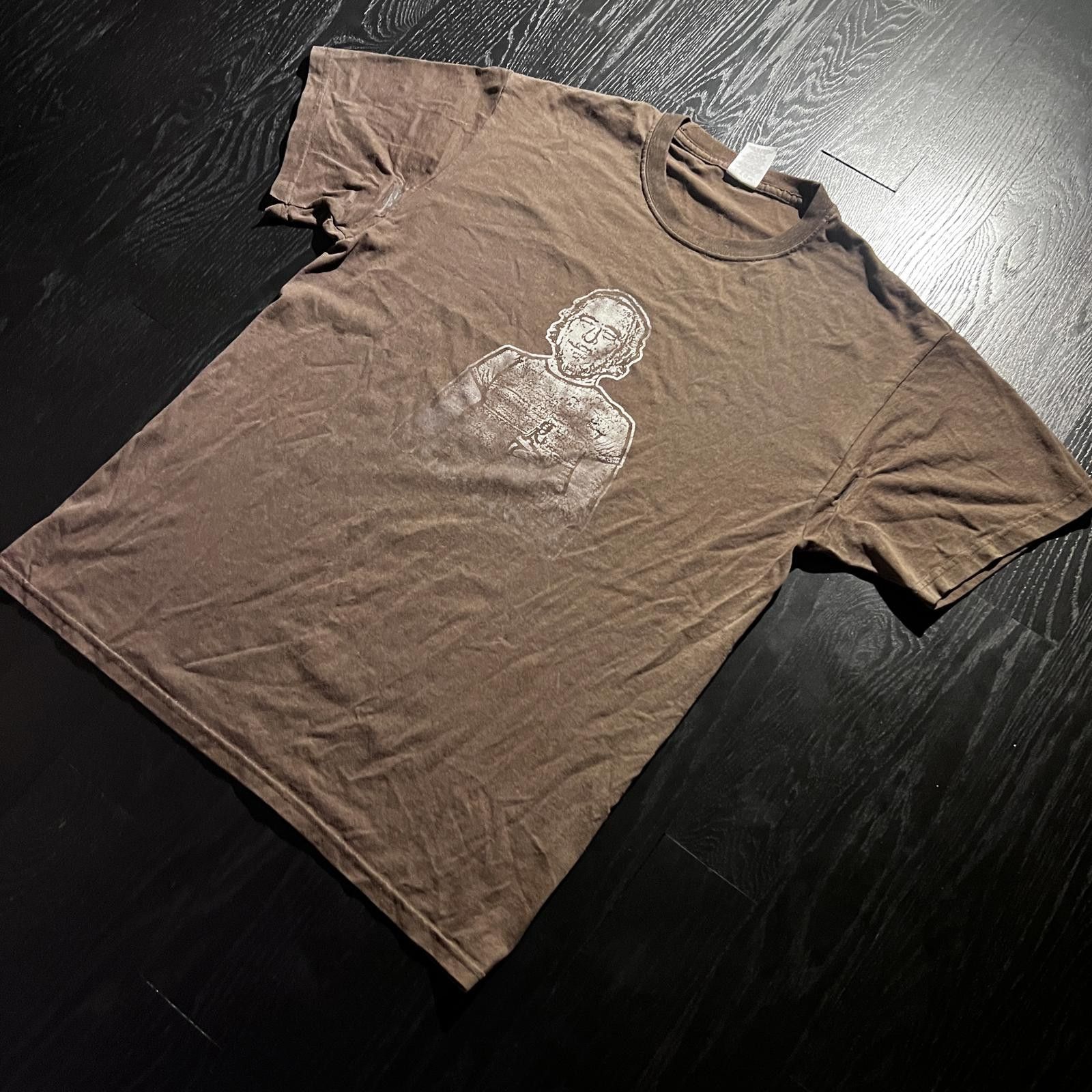 Jerzees Vintage Bukowski Tee Shirt Brown Size US L / EU 52-54 / 3 - 2 Thumbnail