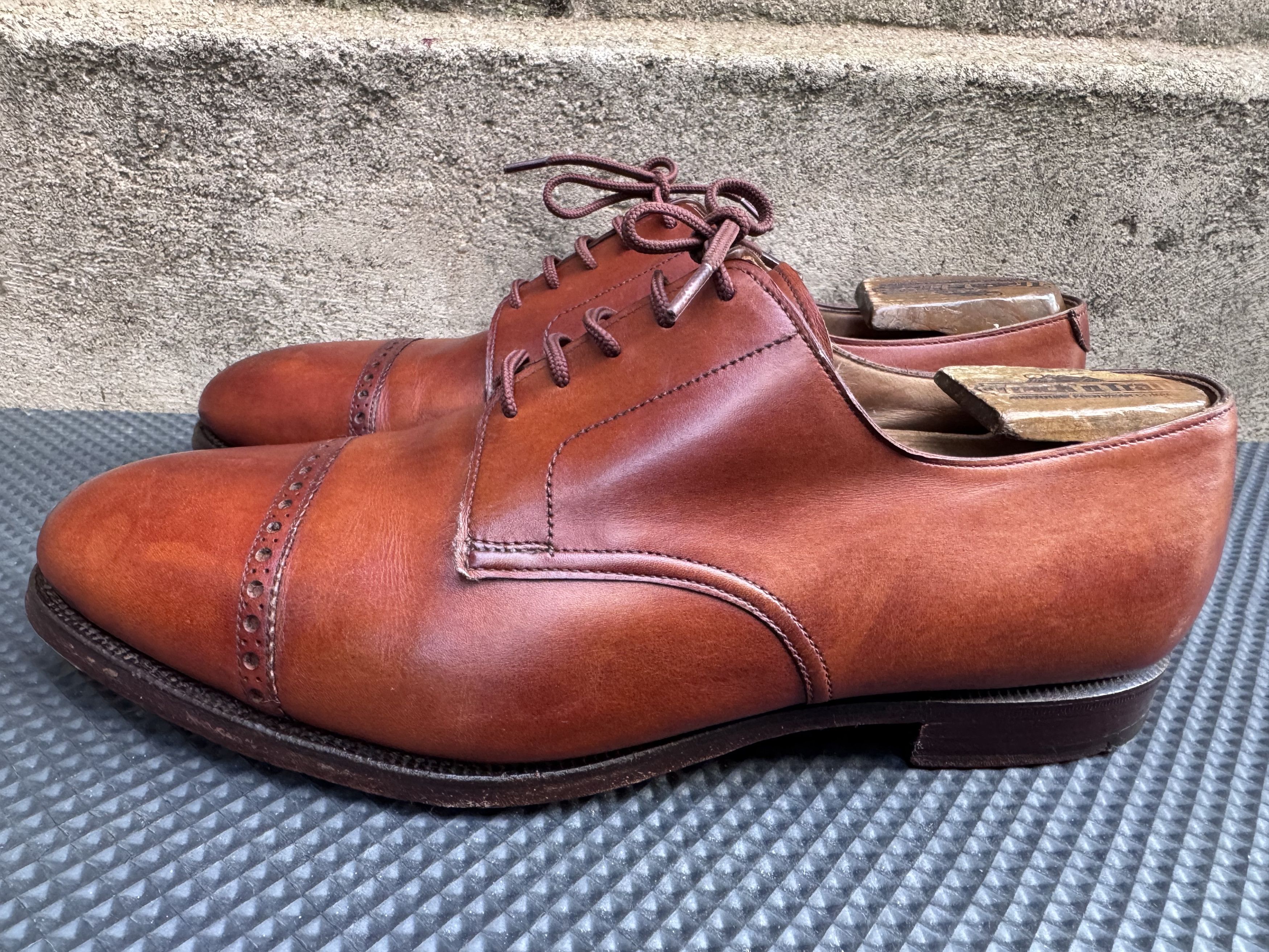 Crockett & Jones Calf Toe Medallion Full Brogue Cap Toe