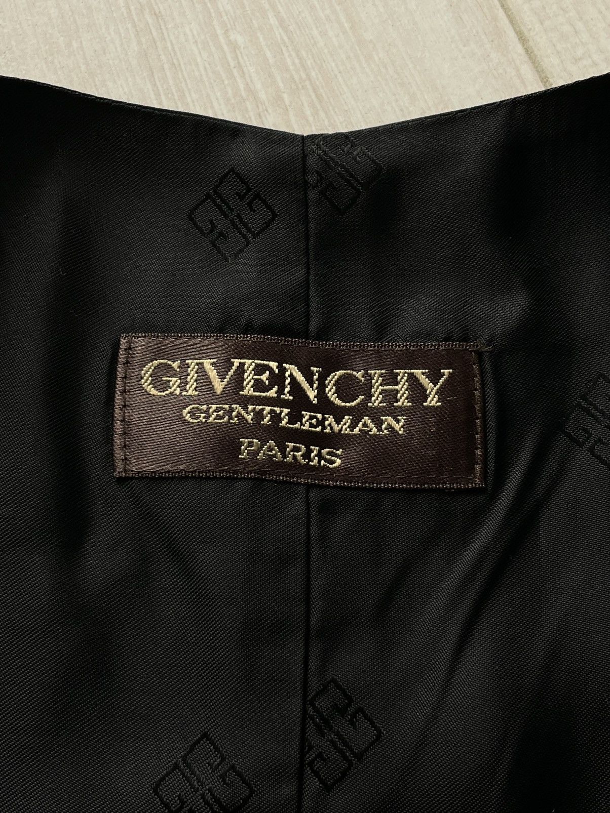 Givenchy Vintage 80’s Givenchy Gentleman Paris Vest Black Monogram Size 38R - 7 Thumbnail