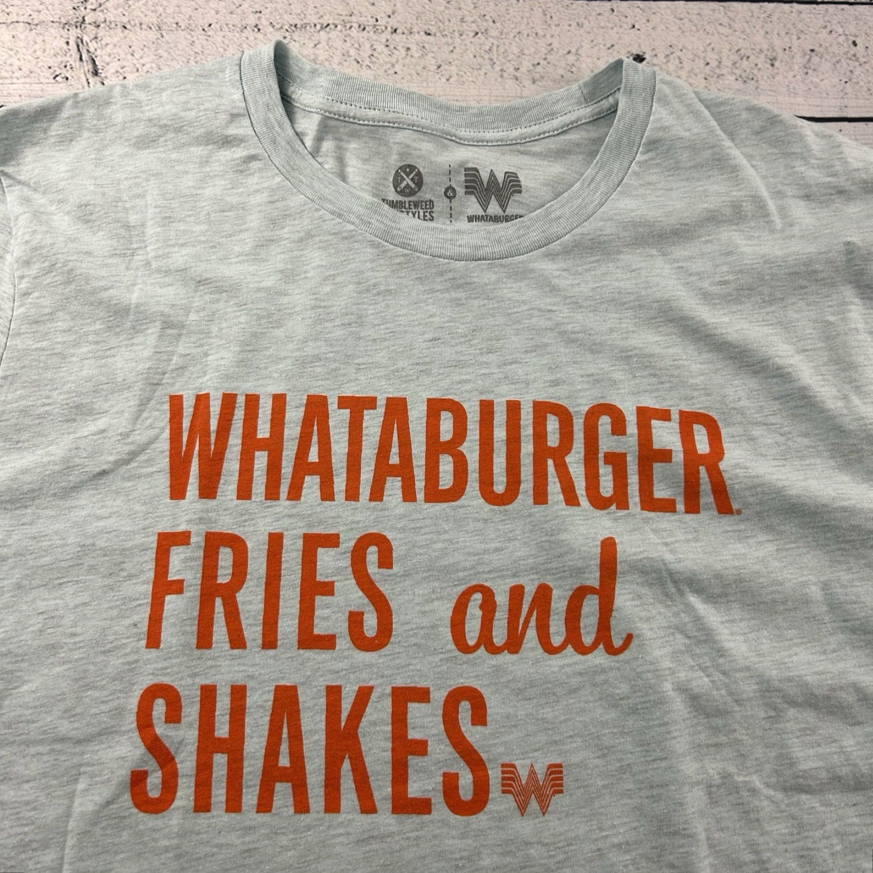 Vintage Whataburger T-Shirt Short Sleeve Mens 2XL Blue Tumbleweed Tex Whataburger Fries And Shakes Shirt Men 2XL Blue Size US XXL / EU 58 / 5 - 2 Thumbnail