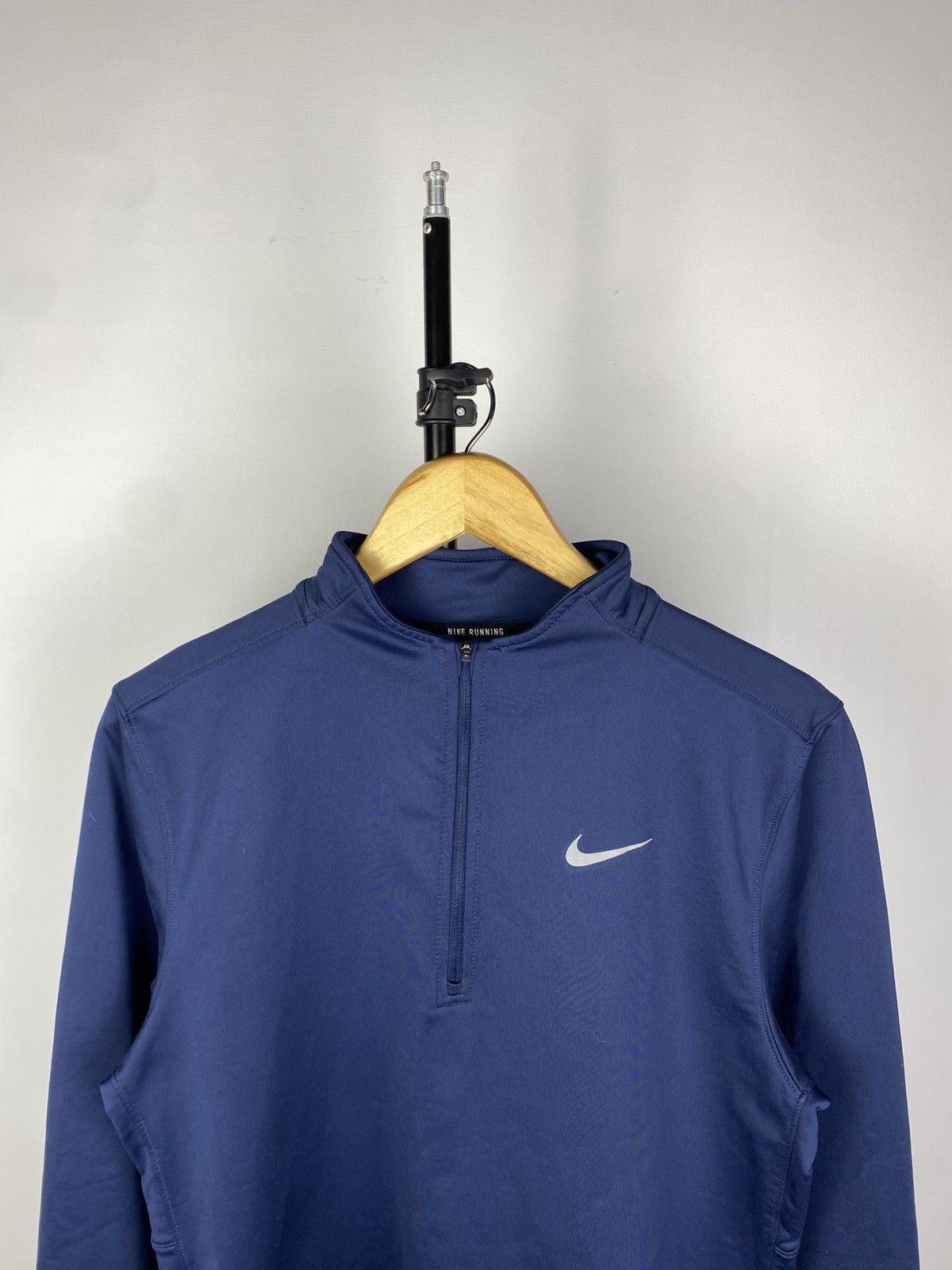 Nike × Vintage Vintage Zip 1/4Nike Mini Swoosh Embroidery Logo Sweatshirt Size US M / EU 48-50 / 2 - 2 Thumbnail